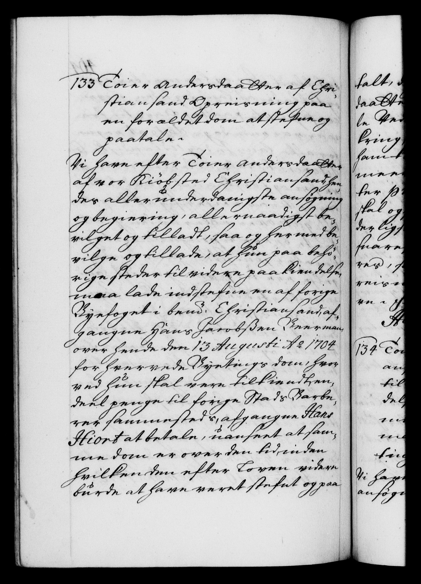 Danske Kanselli 1572-1799, AV/RA-EA-3023/F/Fc/Fca/Fcaa/L0020: Norske registre, 1708-1711, s. 464b