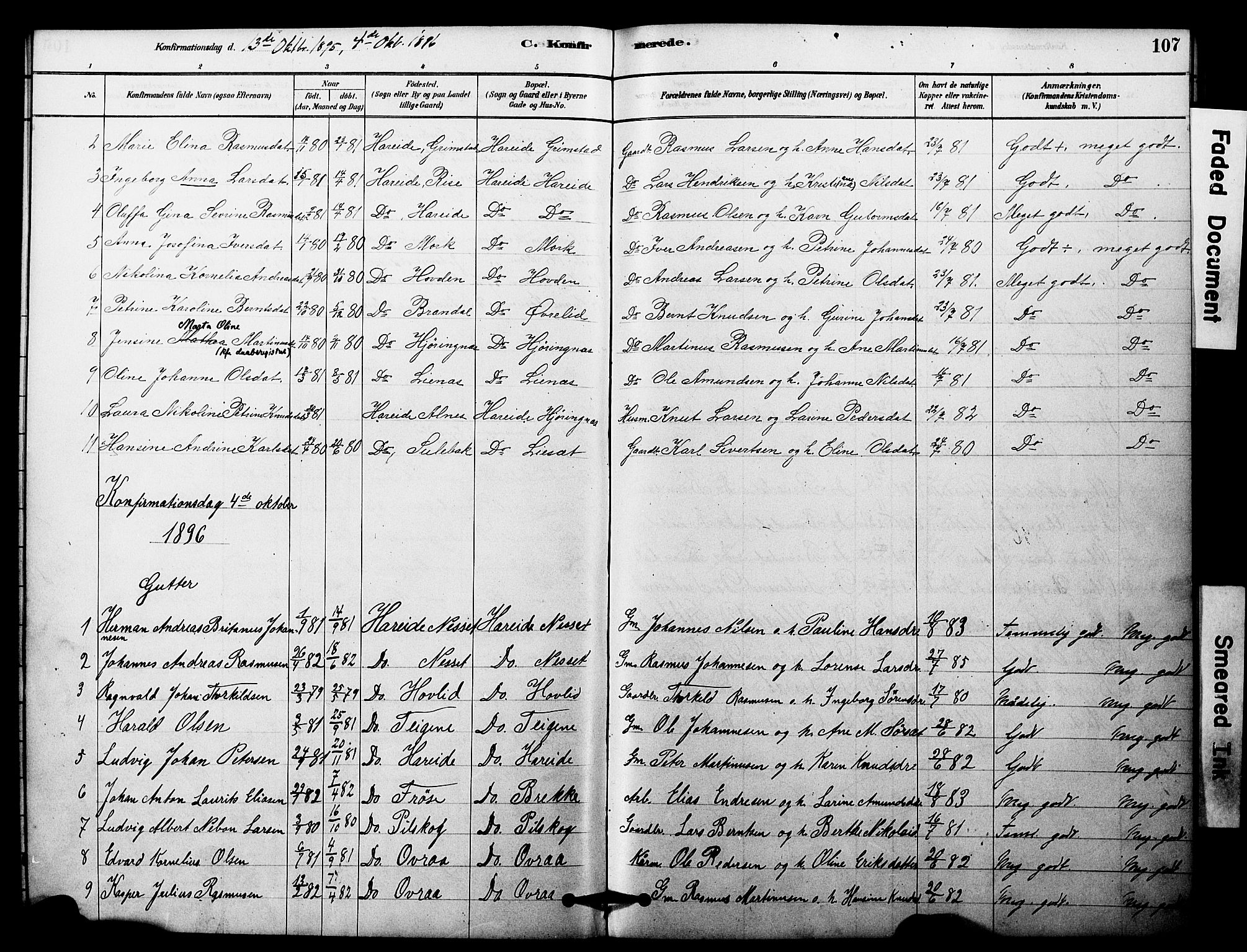 Ministerialprotokoller, klokkerbøker og fødselsregistre - Møre og Romsdal, AV/SAT-A-1454/510/L0122: Ministerialbok nr. 510A02, 1878-1897, s. 107