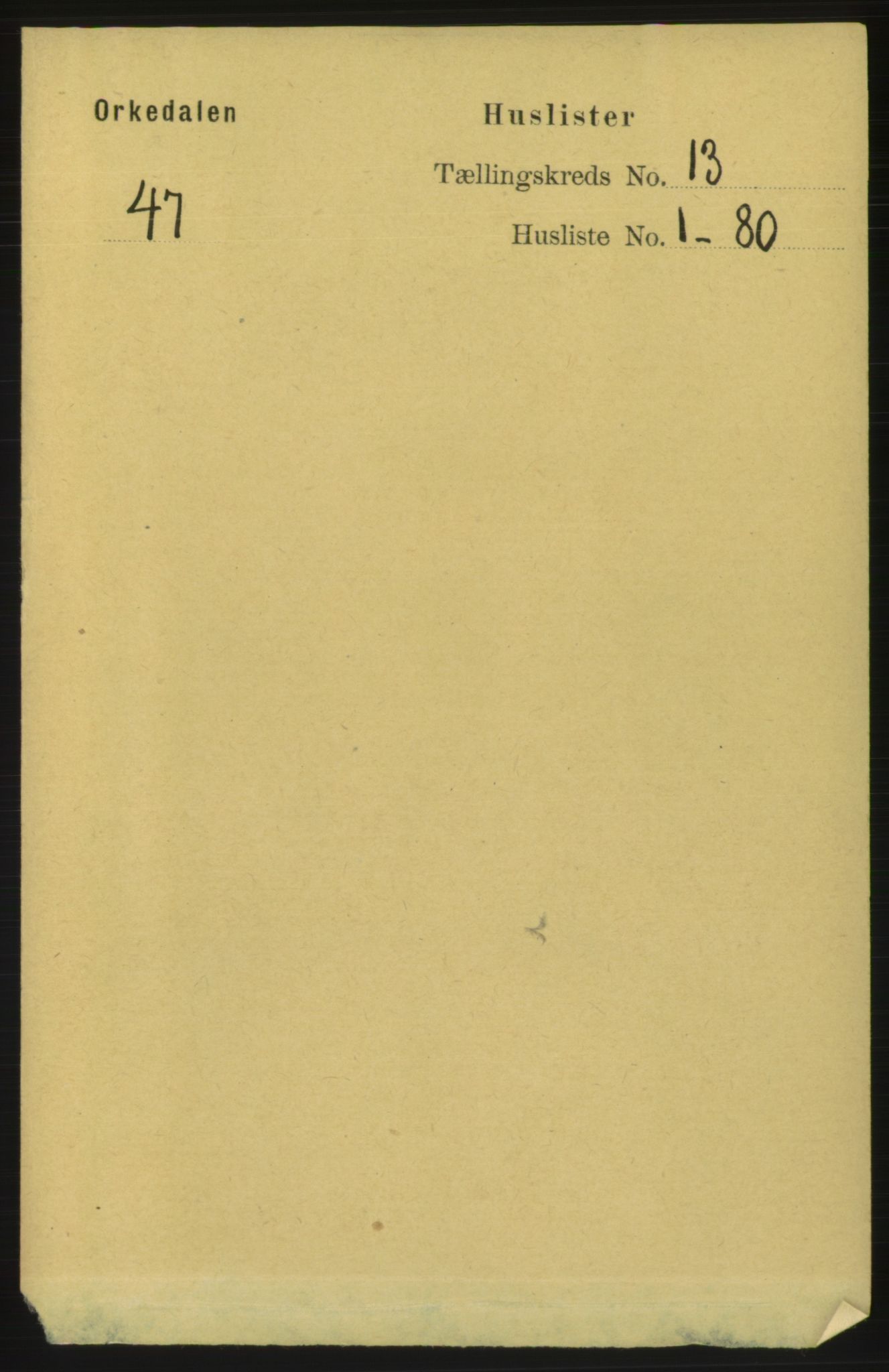 RA, Folketelling 1891 for 1638 Orkdal herred, 1891, s. 5932