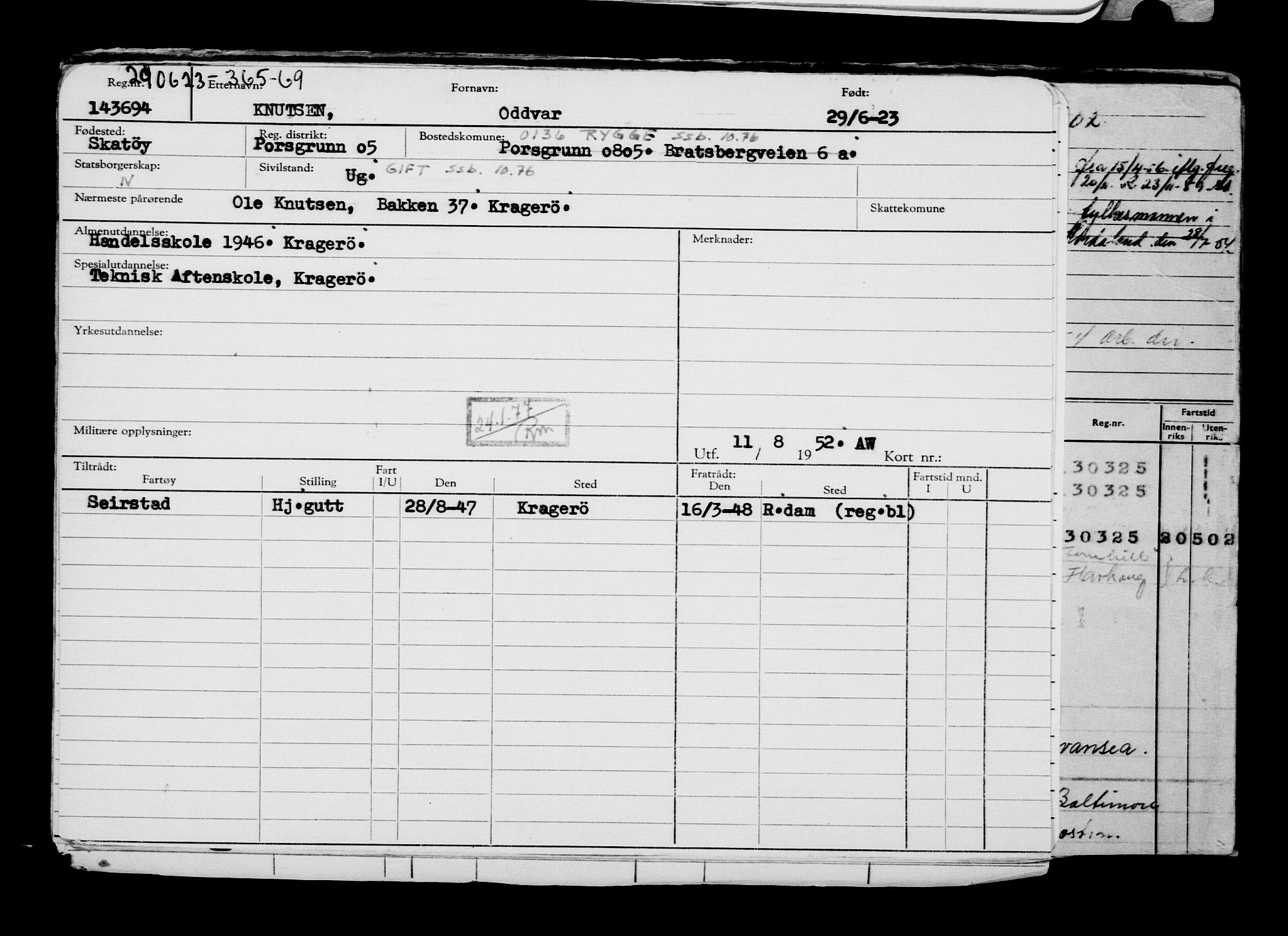 Direktoratet for sjømenn, AV/RA-S-3545/G/Gb/L0220: Hovedkort, 1923, s. 503