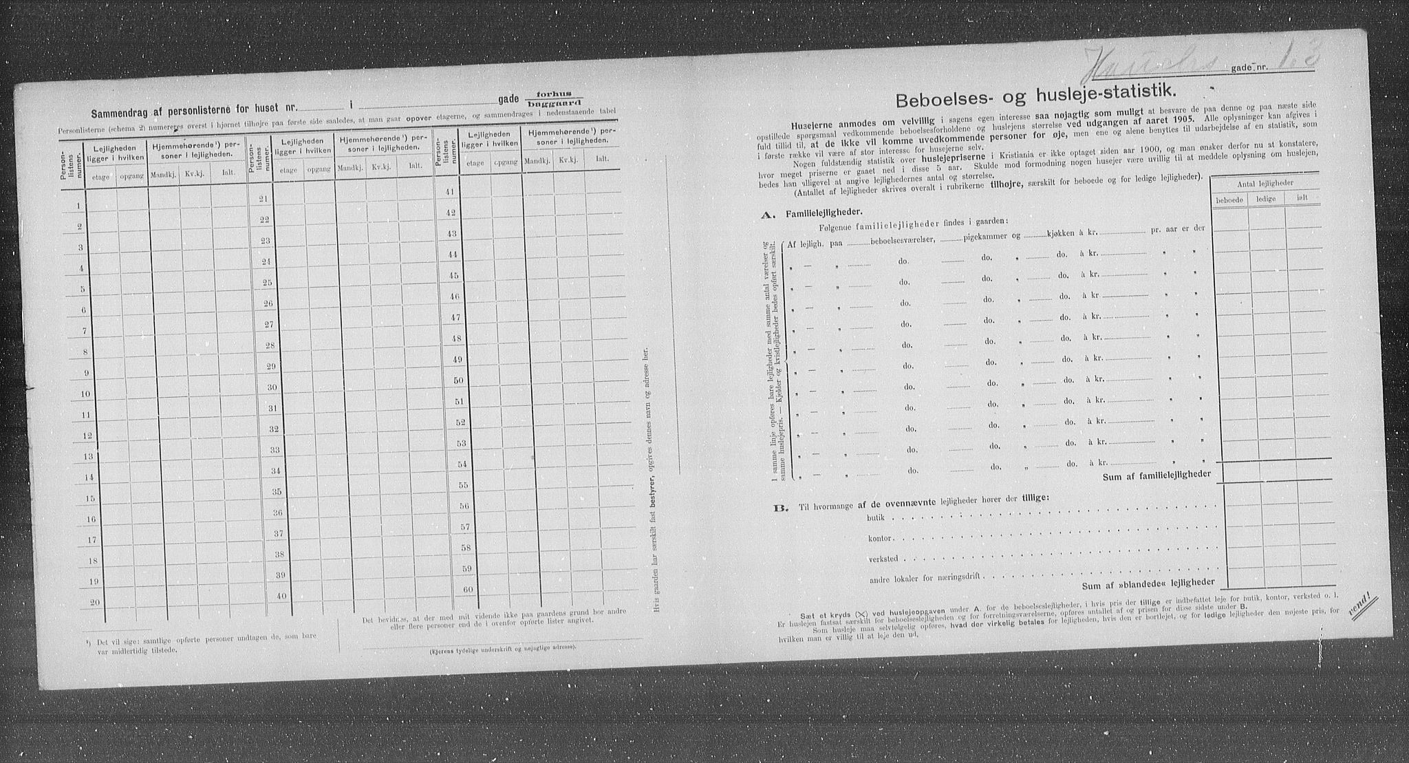 OBA, Kommunal folketelling 31.12.1905 for Kristiania kjøpstad, 1905, s. 18218