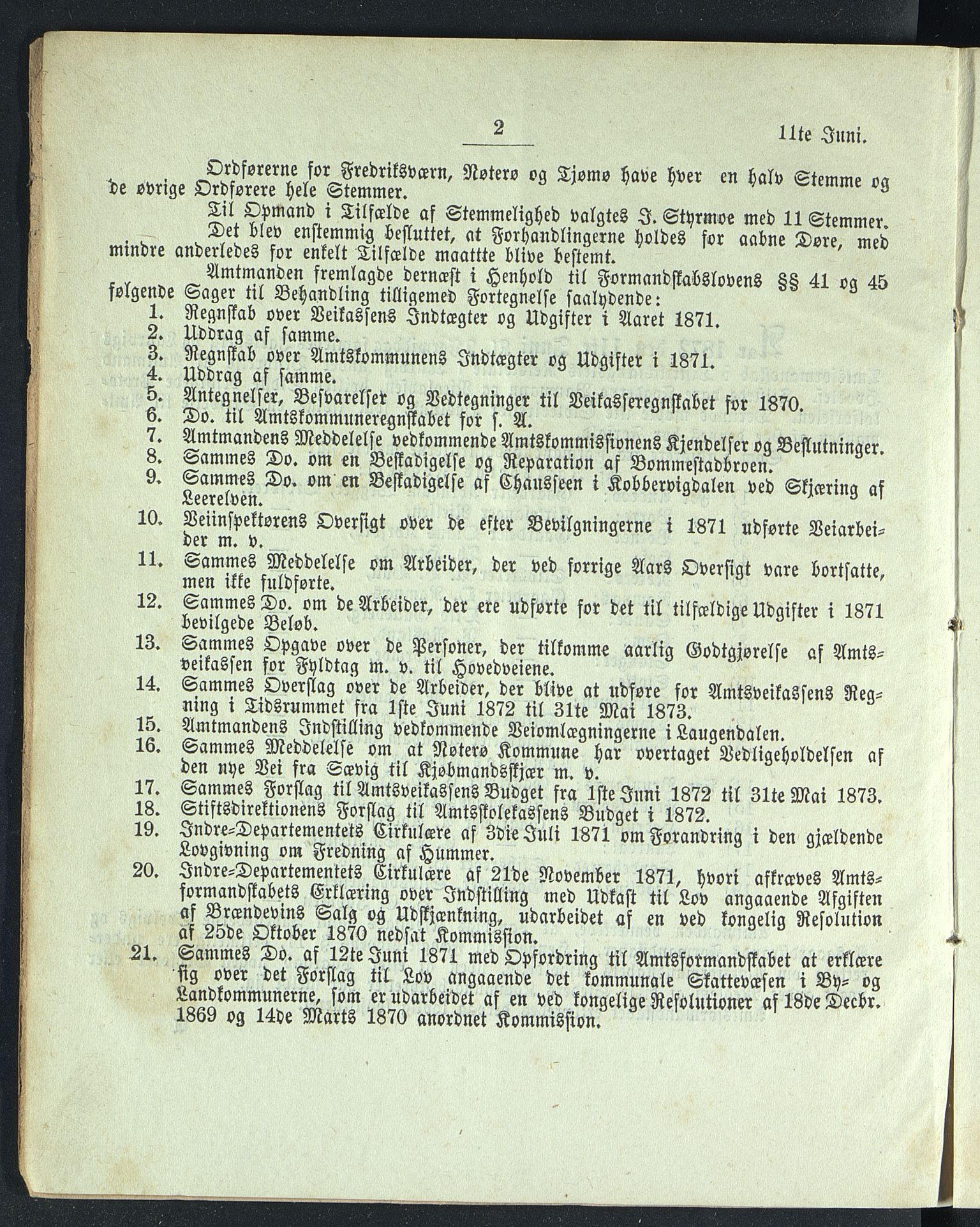 Vestfold fylkeskommune. Fylkestinget, VEMU/A-1315/A/Ab/Abb/L0018: Fylkestingsforhandlinger, 1872