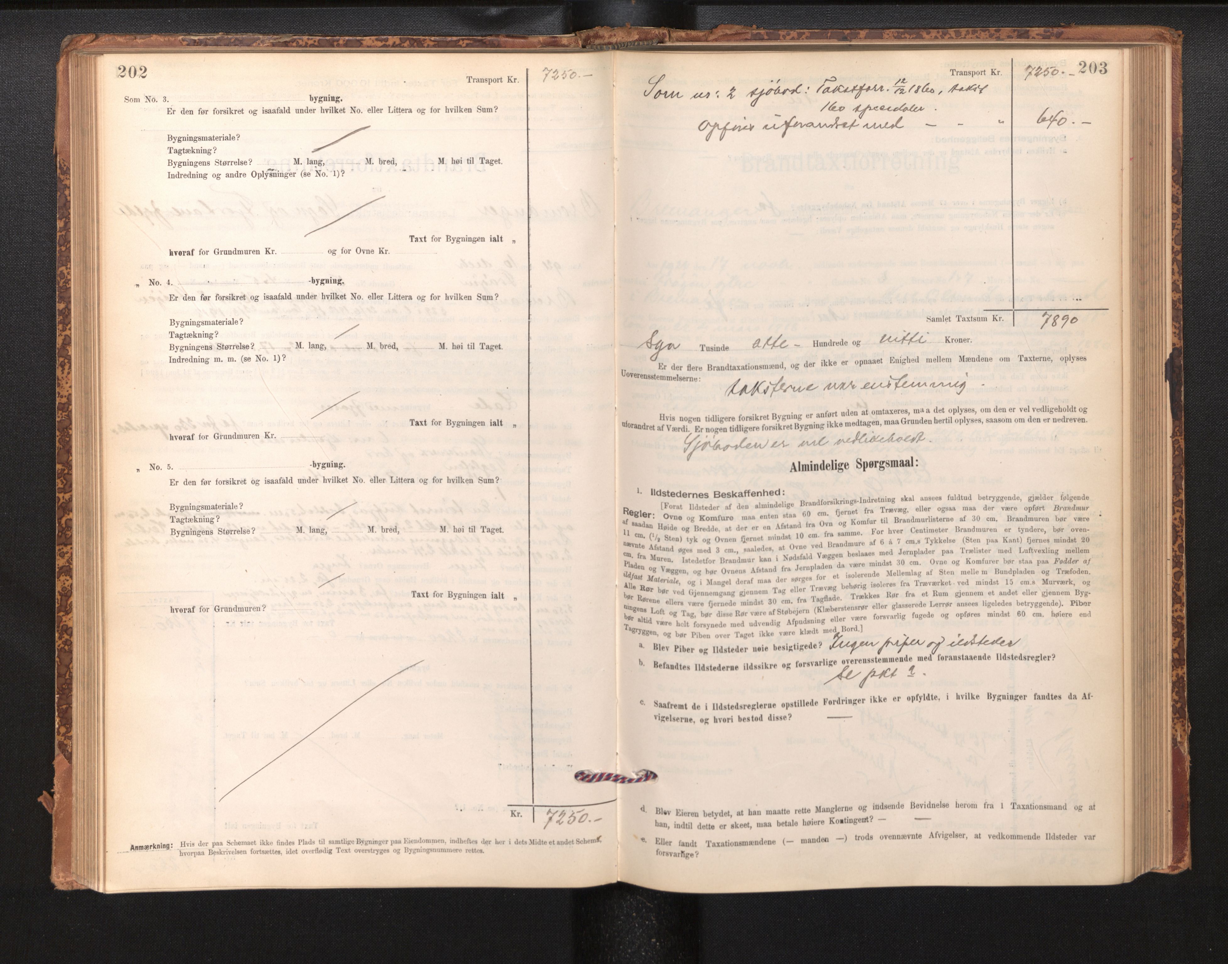 Lensmannen i Bremanger, SAB/A-26701/0012/L0007: Branntakstprotokoll, skjematakst, 1895-1936, s. 202-203