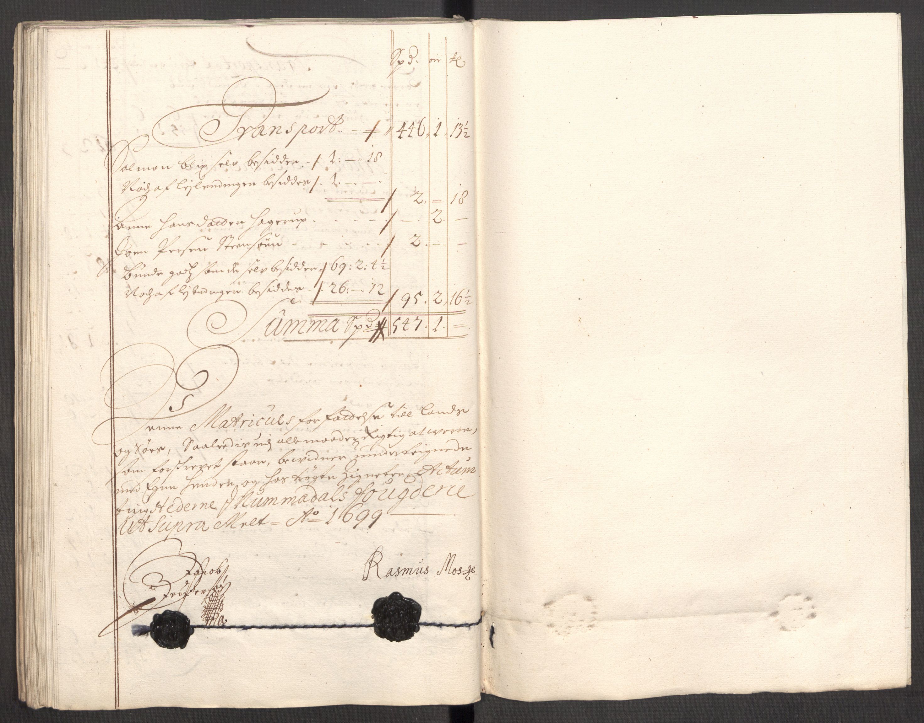 Rentekammeret inntil 1814, Reviderte regnskaper, Fogderegnskap, RA/EA-4092/R64/L4426: Fogderegnskap Namdal, 1699-1700, s. 94