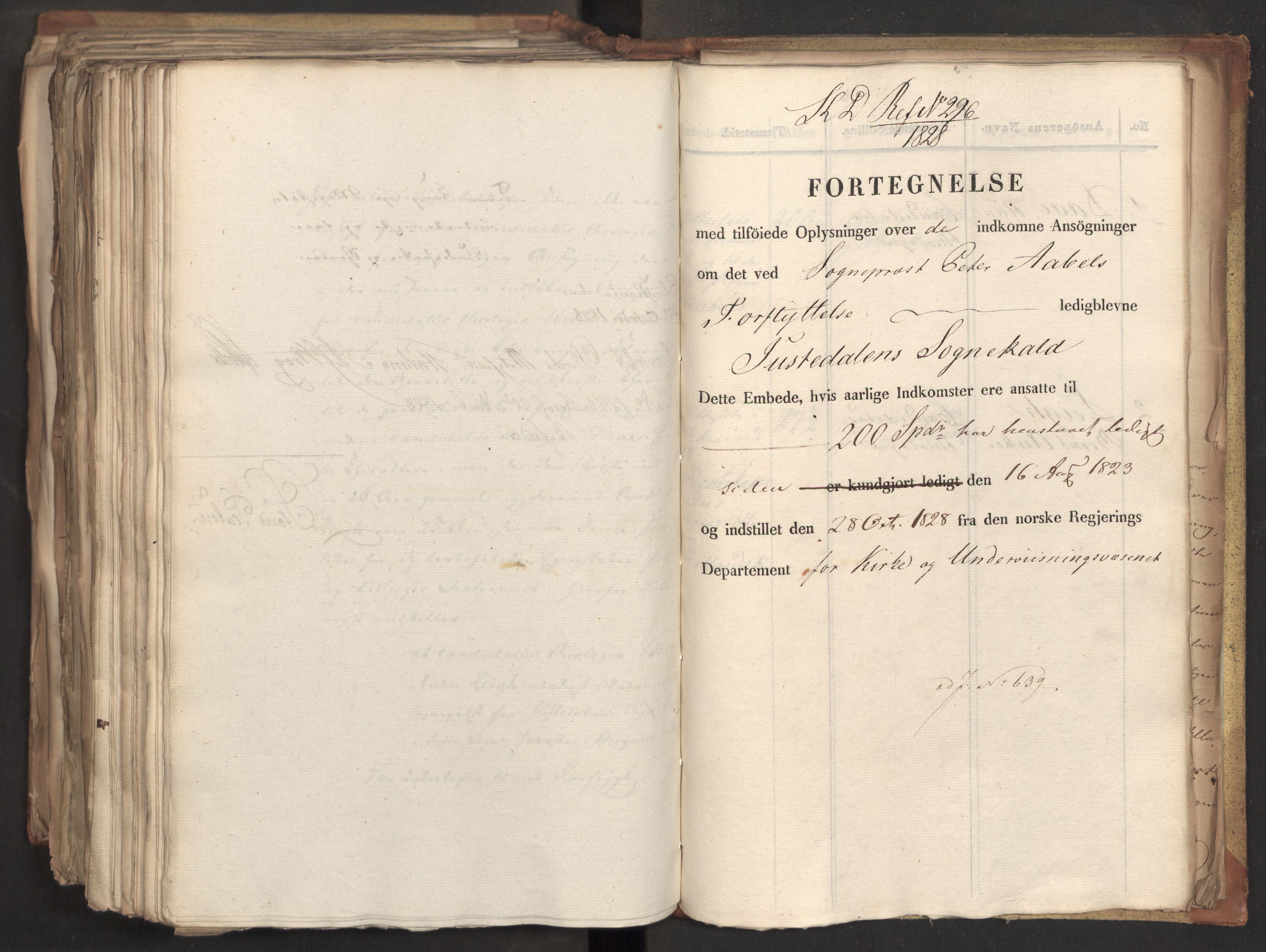 Statsrådsavdelingen i Stockholm, RA/S-1003/D/Da/L0056: Regjeringsinnstillinger nr. 436-650, 1828, s. 590