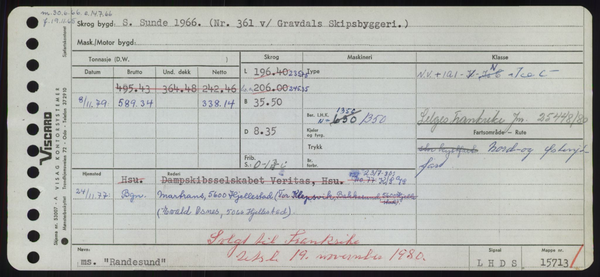 Sjøfartsdirektoratet med forløpere, Skipsmålingen, RA/S-1627/H/Hd/L0030: Fartøy, Q-Riv, s. 169