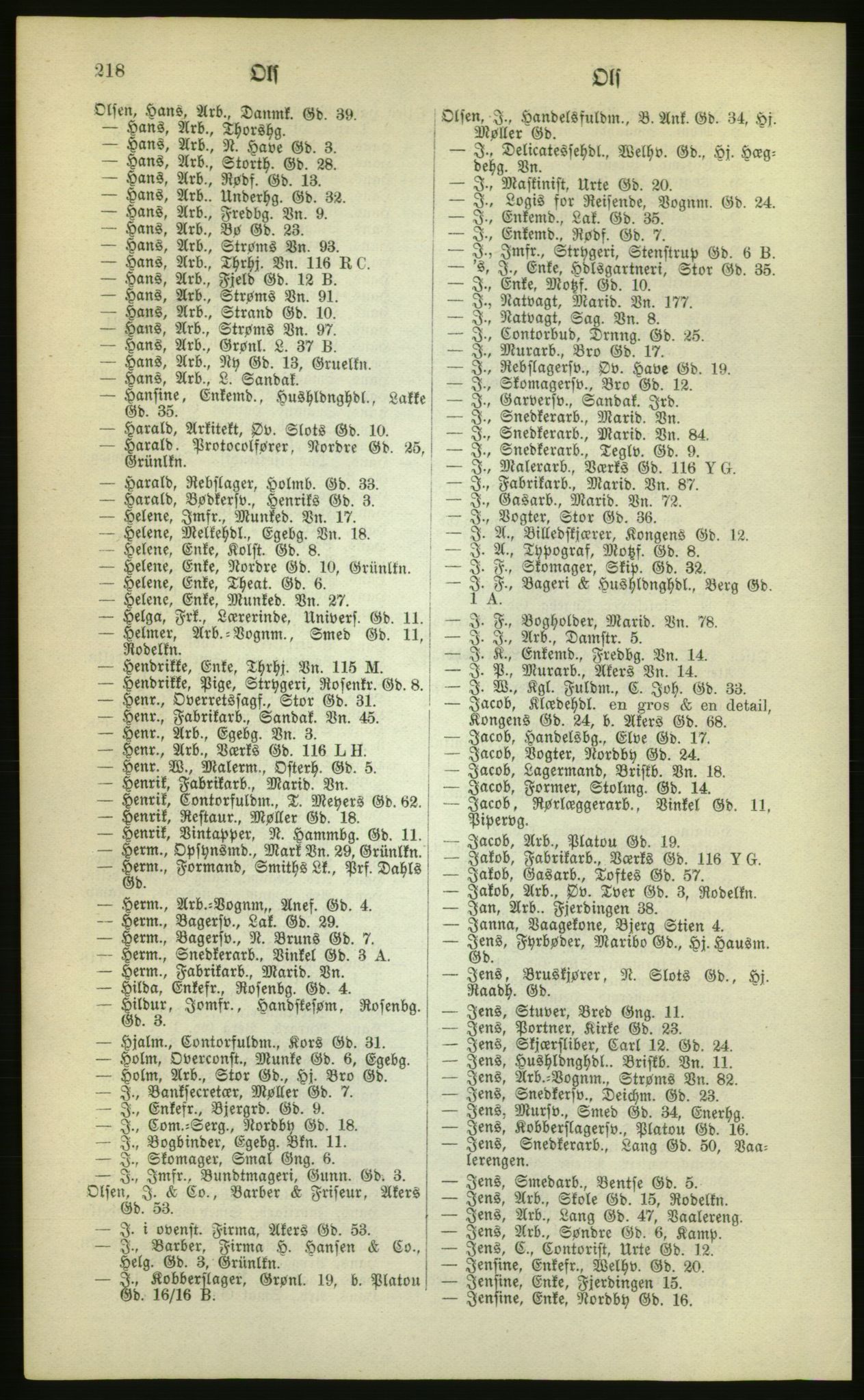 Kristiania/Oslo adressebok, PUBL/-, 1880, s. 218