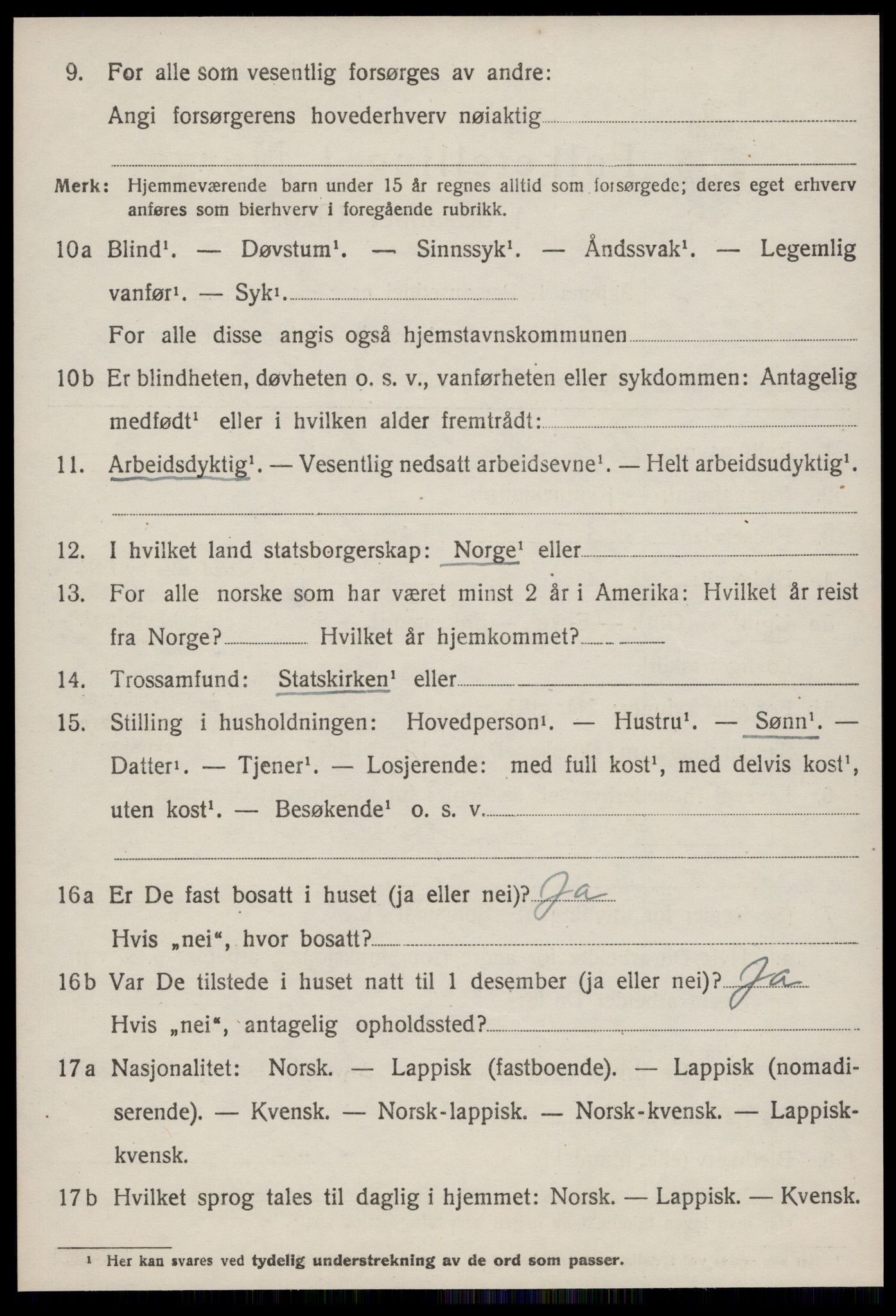 SAT, Folketelling 1920 for 1662 Klæbu herred, 1920, s. 425