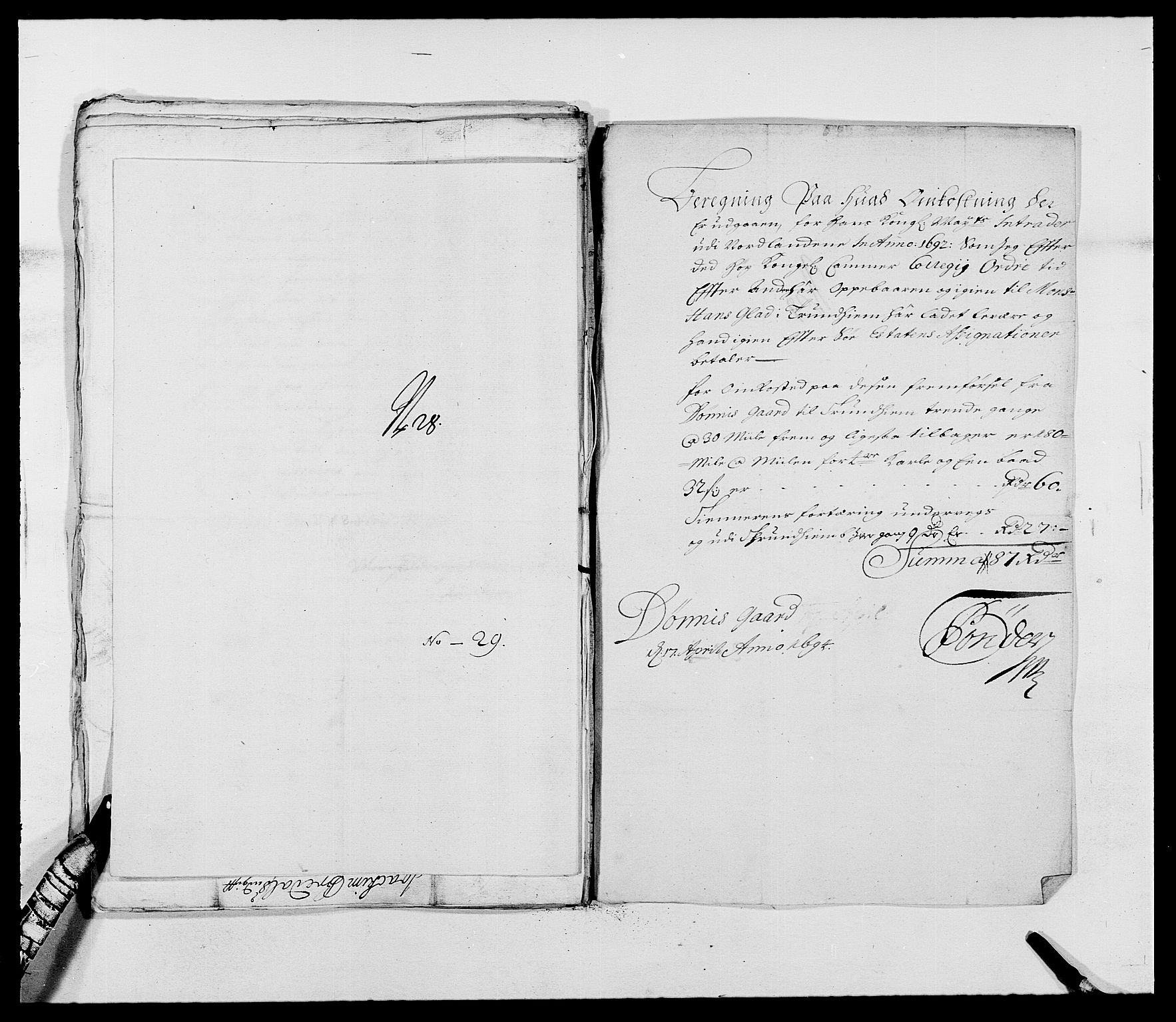 Rentekammeret inntil 1814, Reviderte regnskaper, Fogderegnskap, RA/EA-4092/R68/L4751: Fogderegnskap Senja og Troms, 1690-1693, s. 262