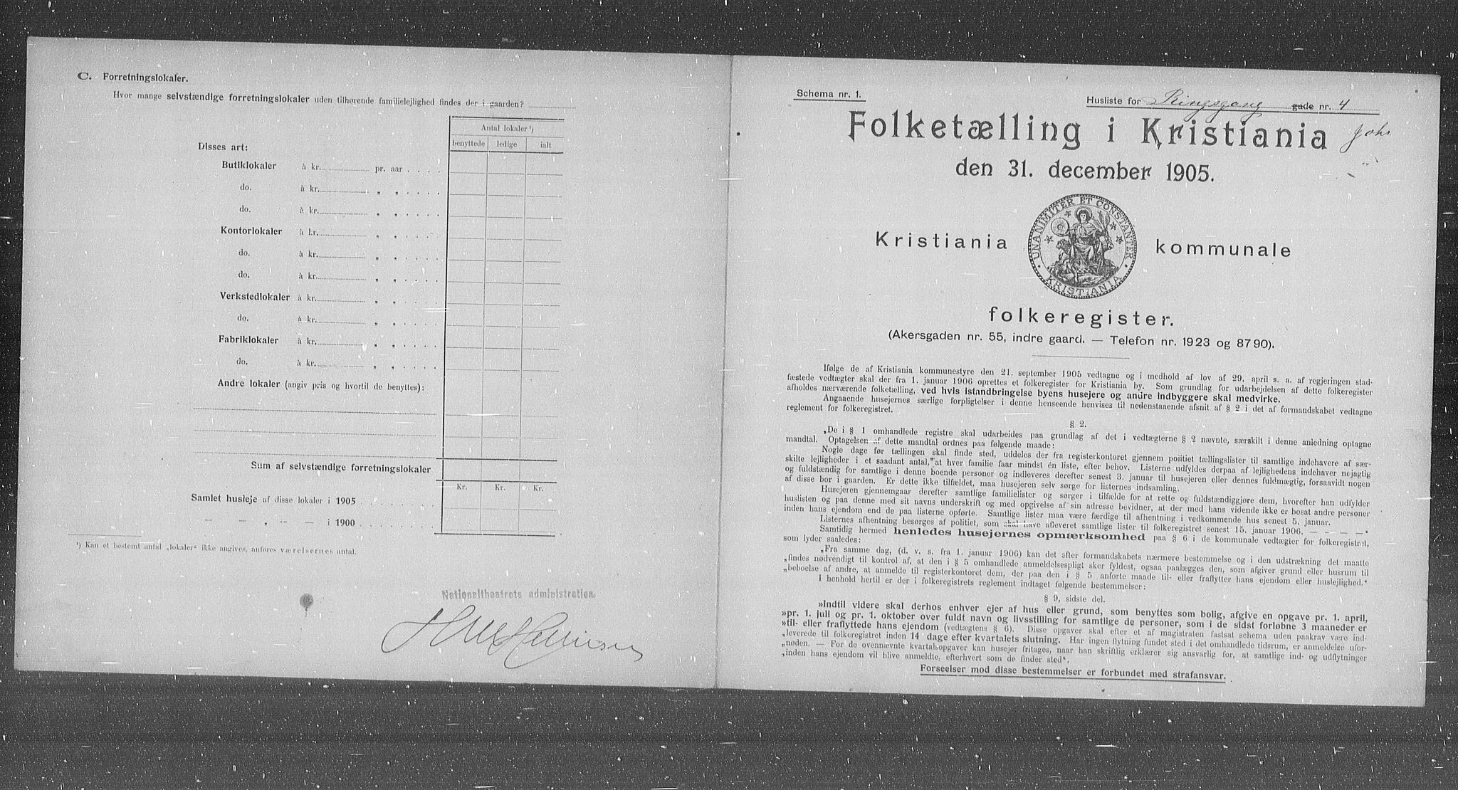 OBA, Kommunal folketelling 31.12.1905 for Kristiania kjøpstad, 1905, s. 43810