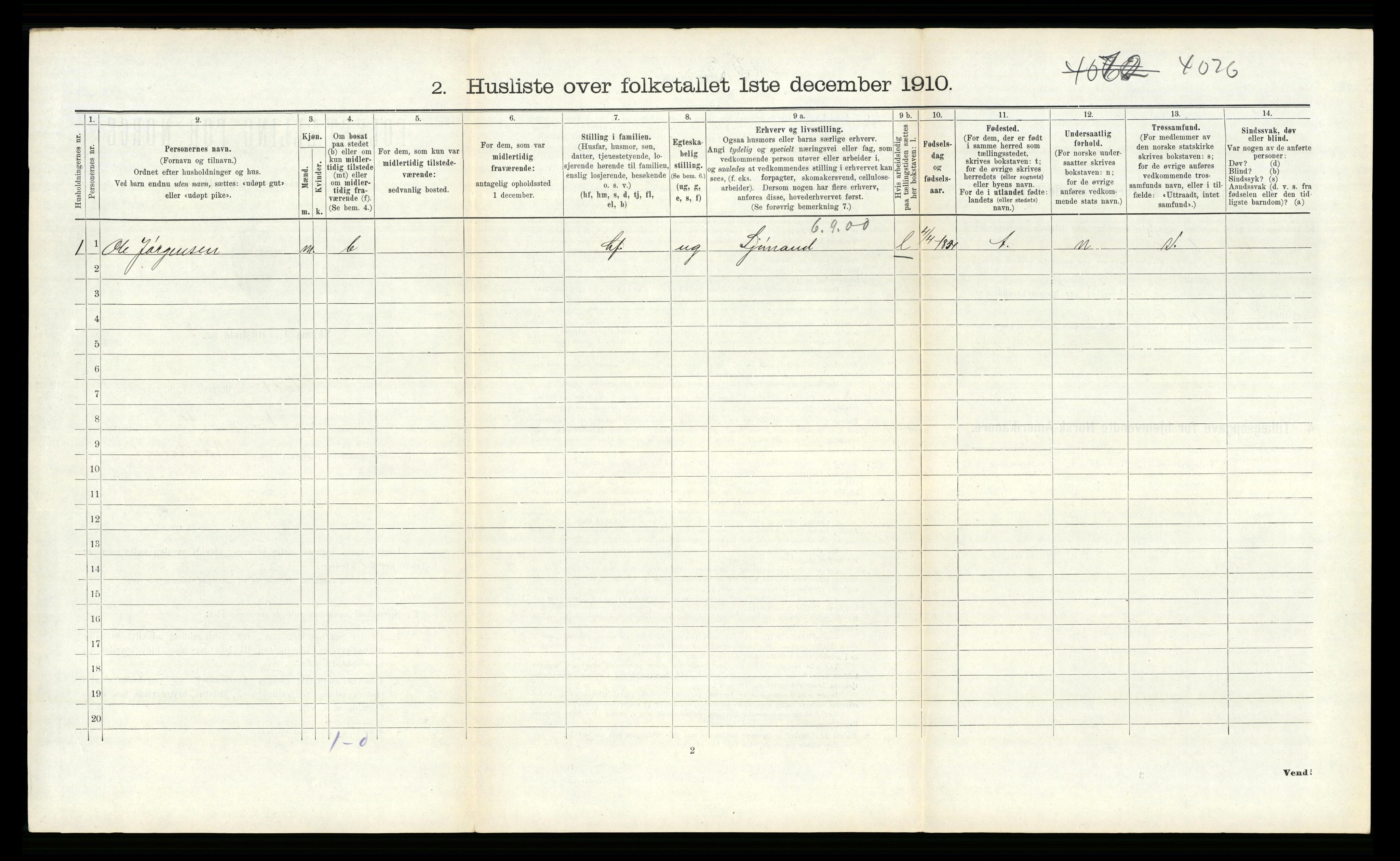 RA, Folketelling 1910 for 0914 Holt herred, 1910, s. 1255