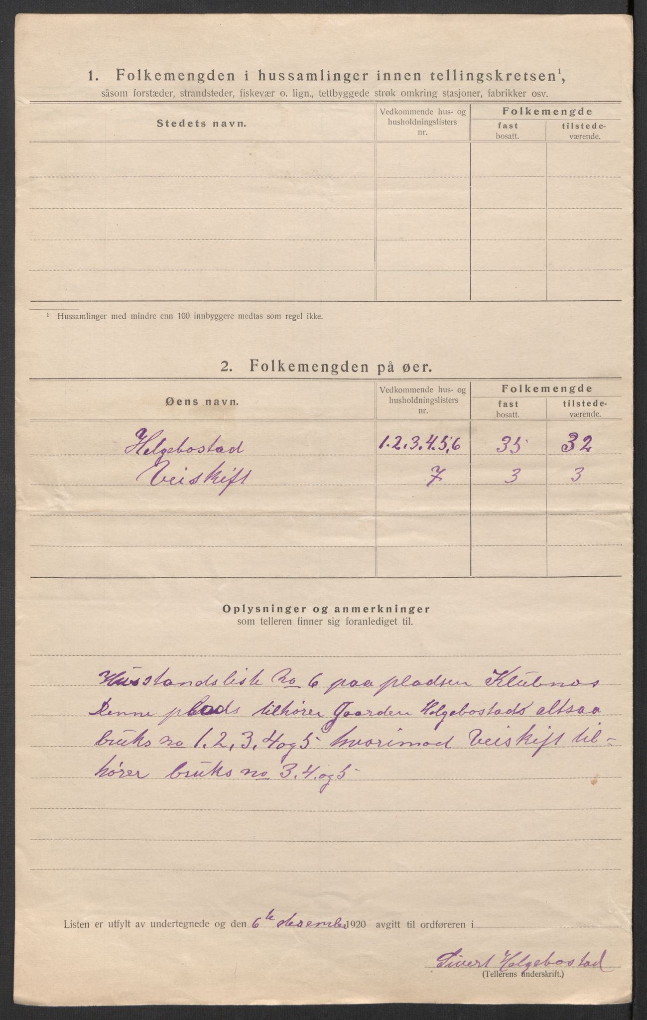 SAT, Folketelling 1920 for 1617 Hitra herred, 1920, s. 20