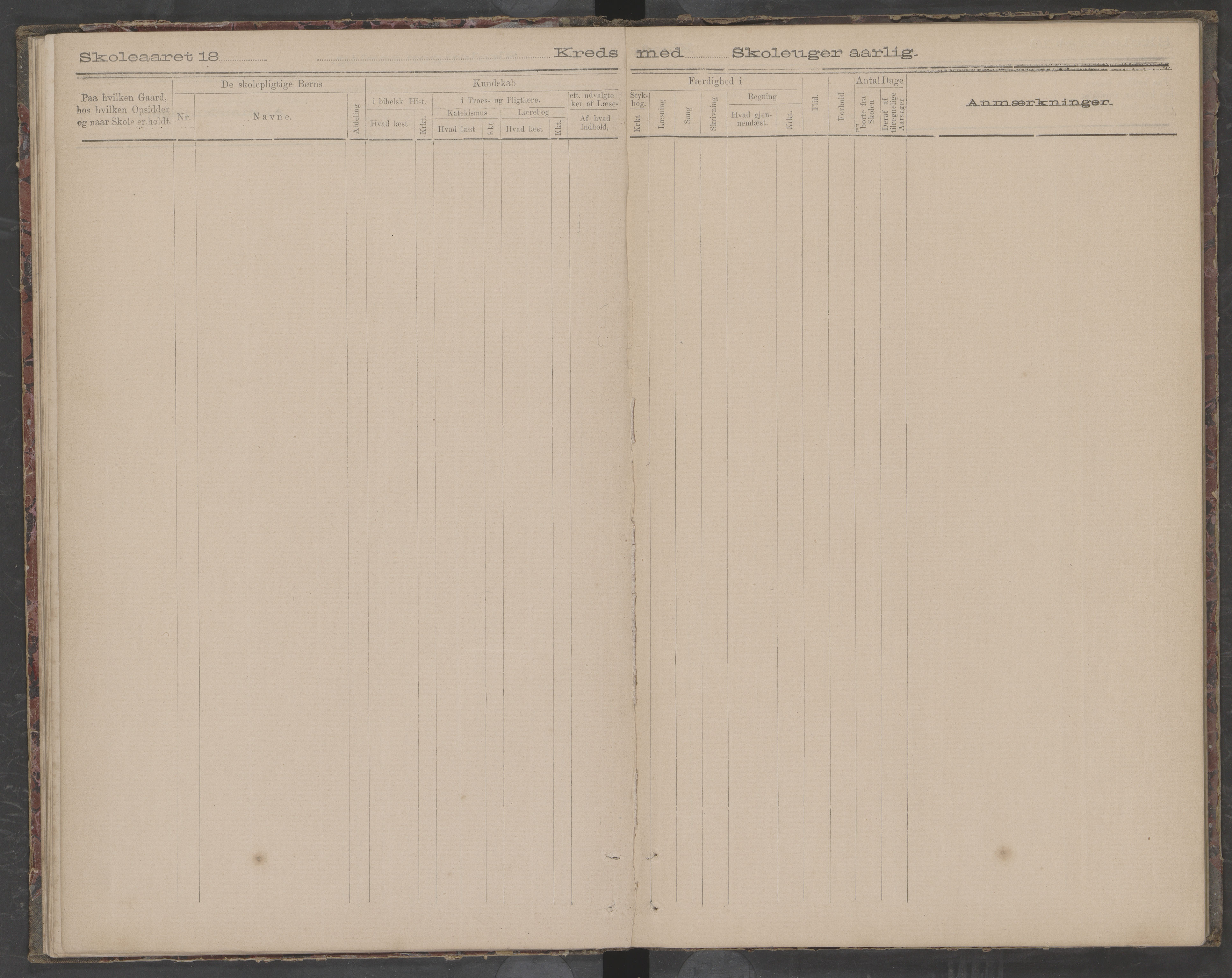 Træna kommune. Husøy, Sanna, Selvær og Dørvær skolekrets, AIN/K-18350.510.01, 1891-1896