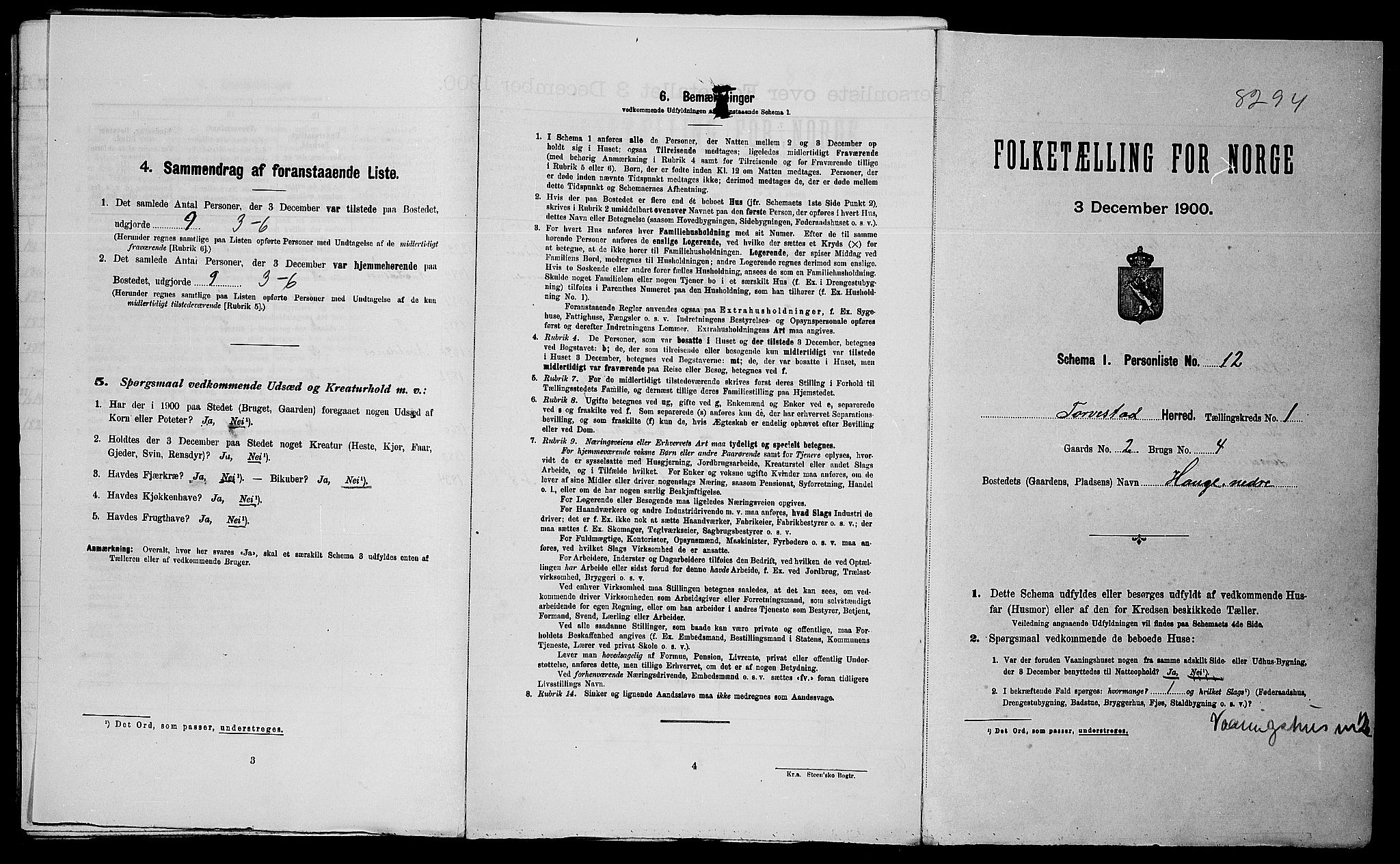 SAST, Folketelling 1900 for 1152 Torvastad herred, 1900, s. 88