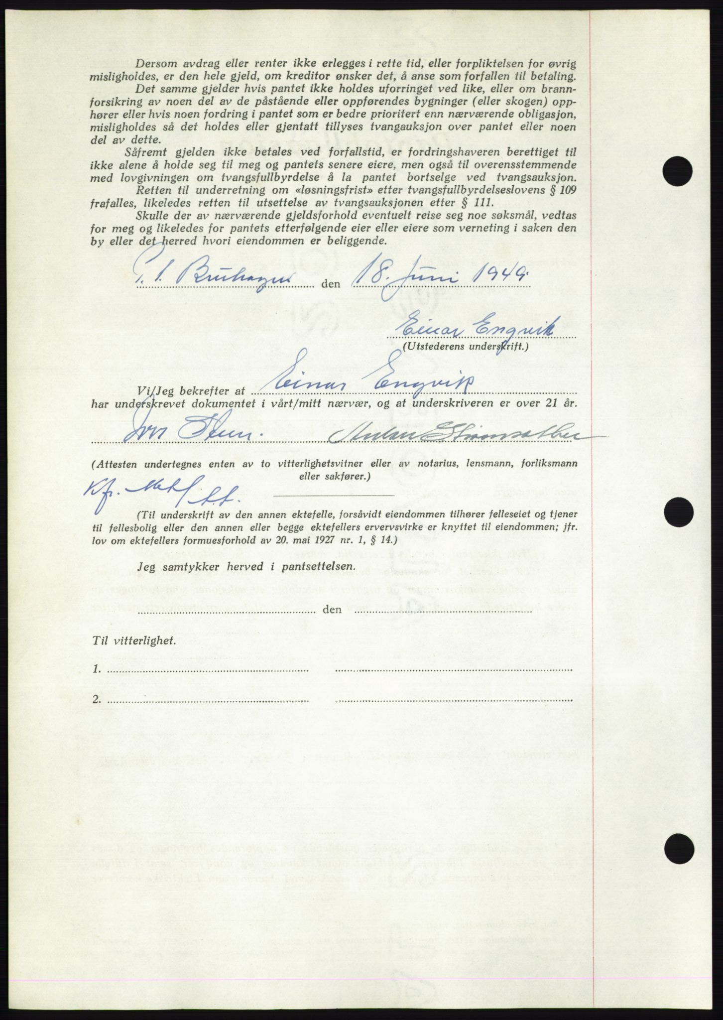 Nordmøre sorenskriveri, AV/SAT-A-4132/1/2/2Ca: Pantebok nr. B101, 1949-1949, Dagboknr: 1658/1949