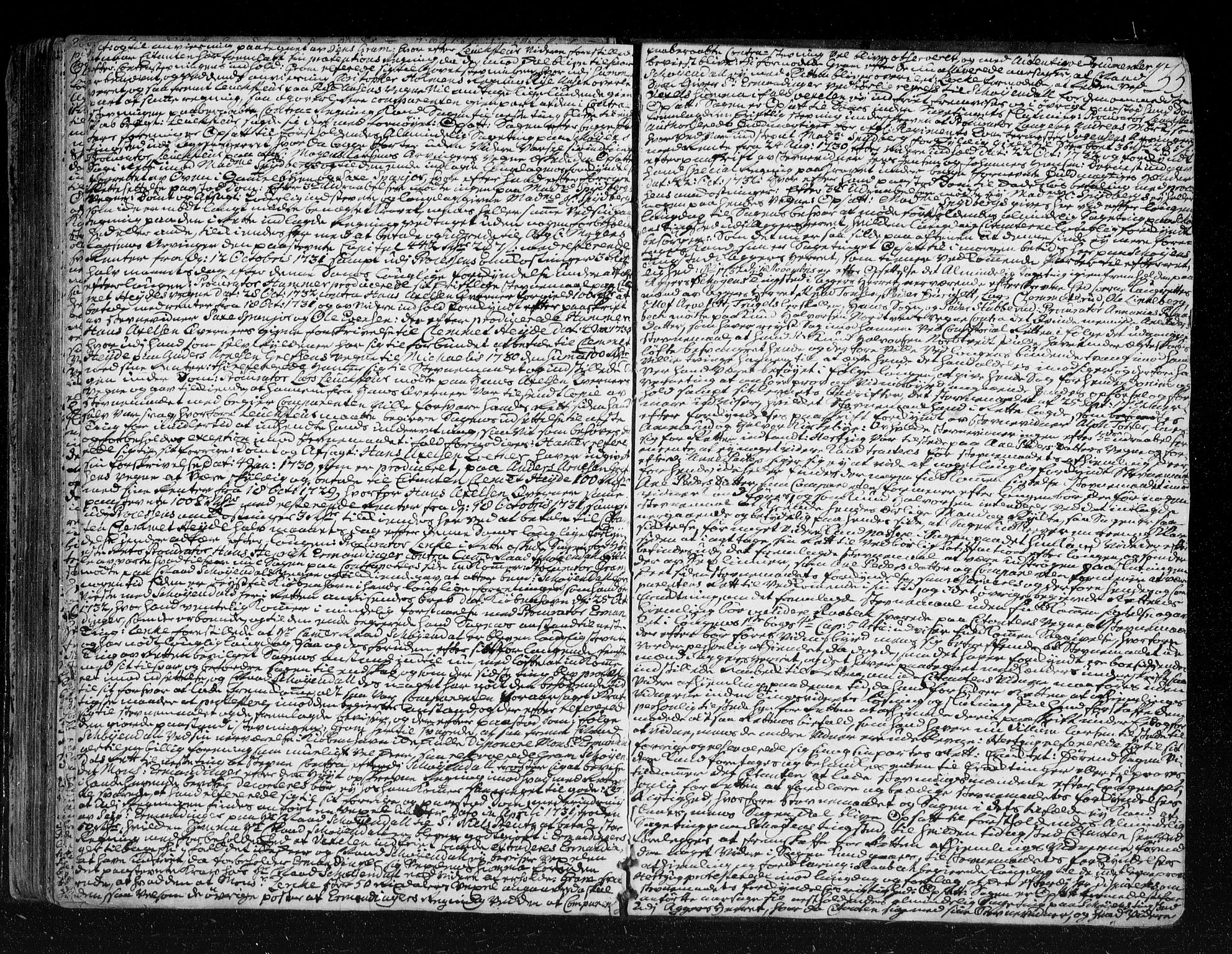 Aker sorenskriveri, SAO/A-10895/F/Fb/L0035: Tingbok, 1729-1733, s. 134b-135a