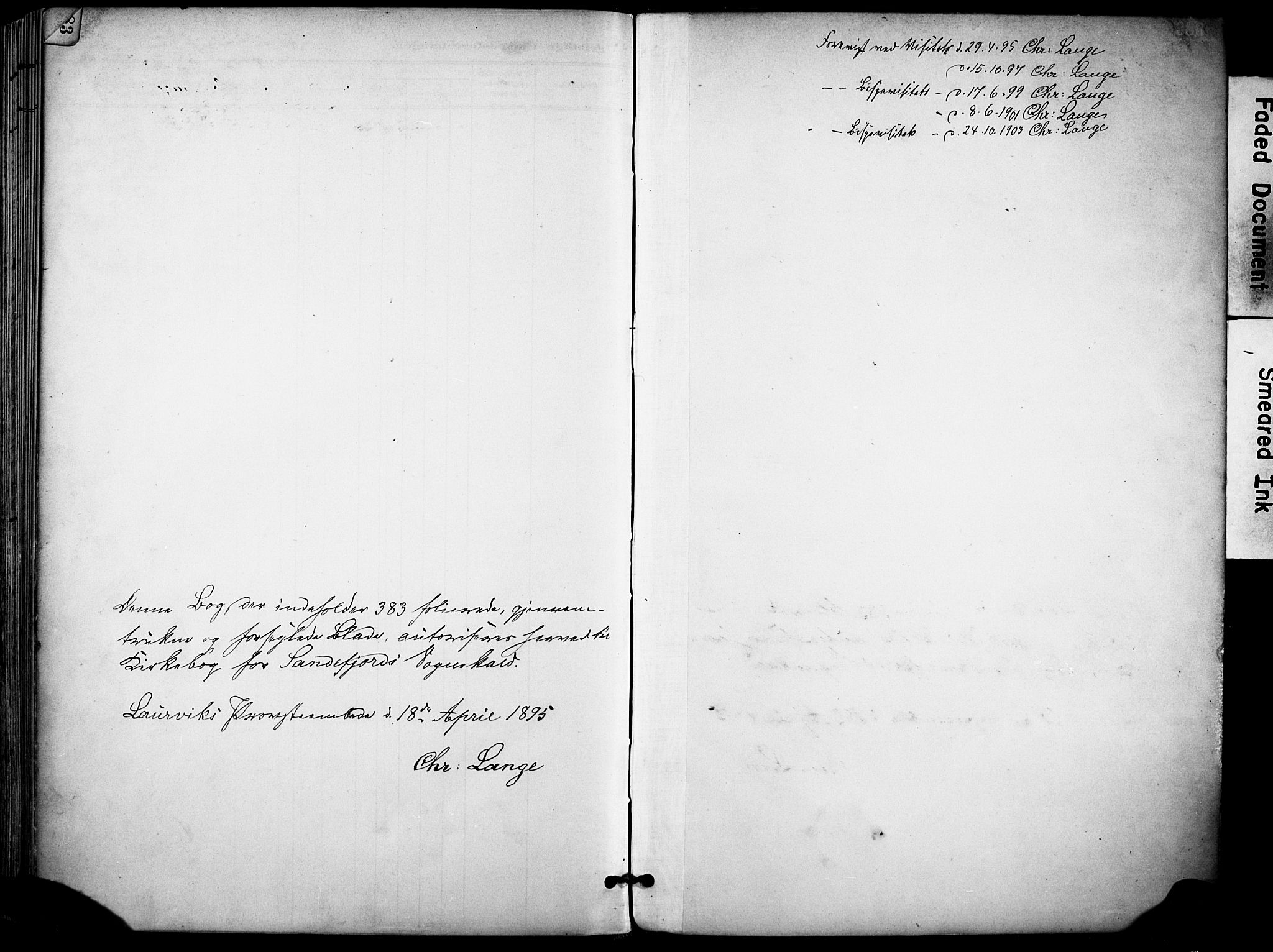 Sandefjord kirkebøker, AV/SAKO-A-315/F/Fa/L0004: Ministerialbok nr. 4, 1894-1905