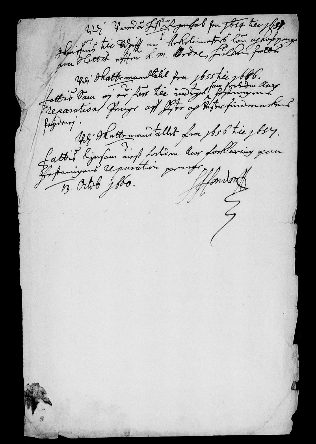 Rentekammeret inntil 1814, Reviderte regnskaper, Lensregnskaper, AV/RA-EA-5023/R/Rb/Rbæ/L0007: Vardøhus len, 1652-1661