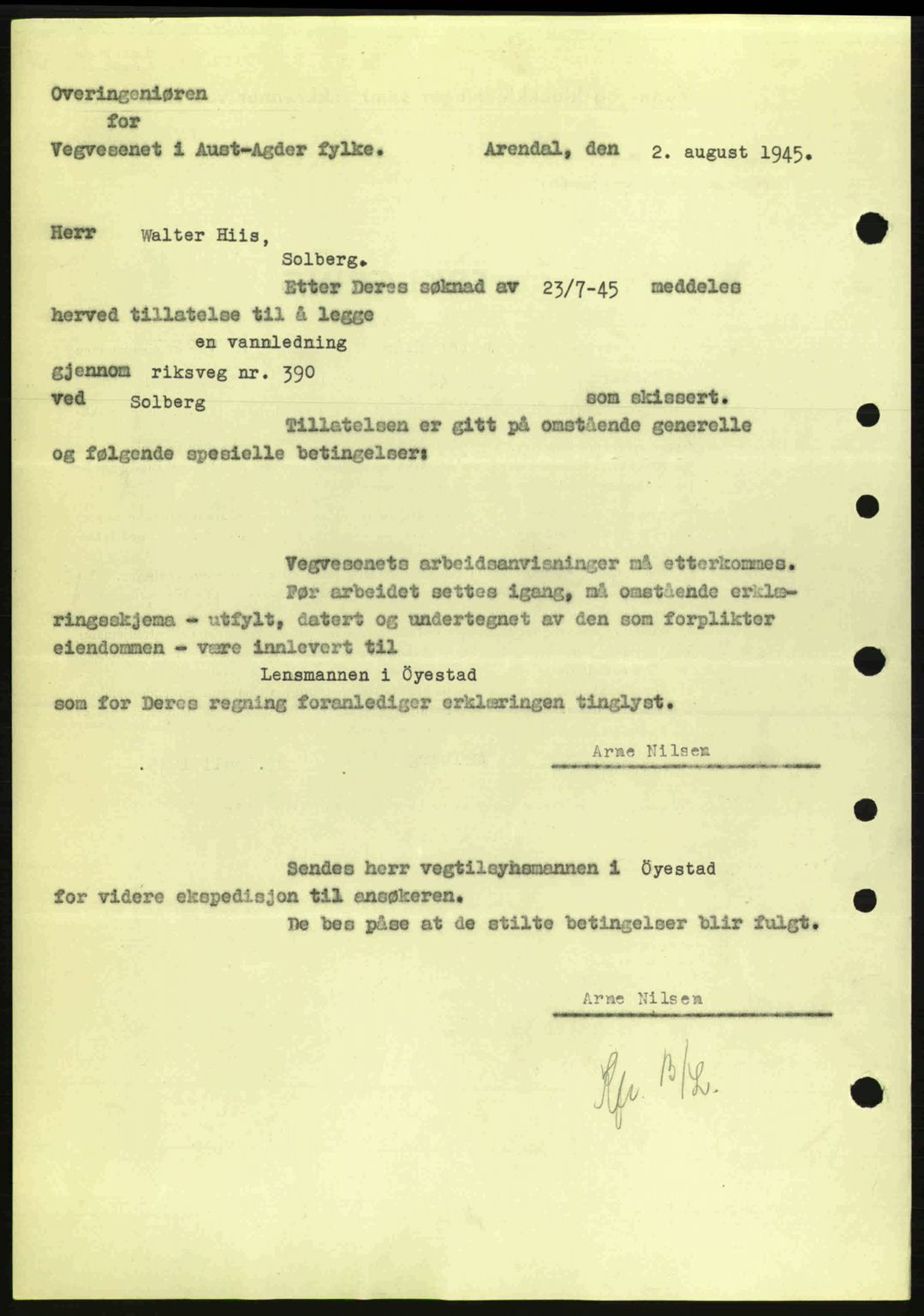 Nedenes sorenskriveri, AV/SAK-1221-0006/G/Gb/Gba/L0053: Pantebok nr. A6b, 1945-1945, Dagboknr: 684/1945