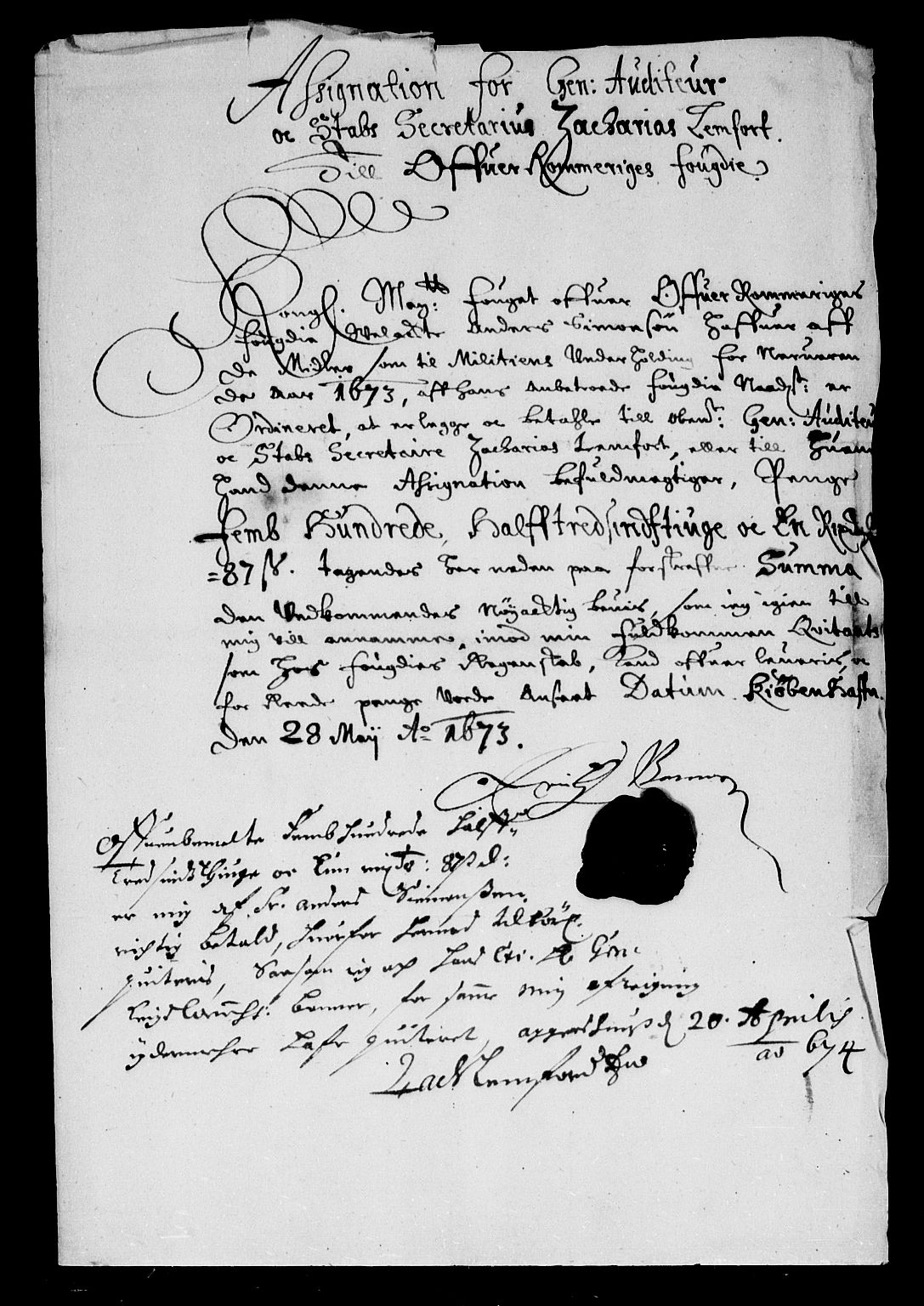 Rentekammeret inntil 1814, Reviderte regnskaper, Stiftamtstueregnskaper, Landkommissariatet på Akershus og Akershus stiftamt, AV/RA-EA-5869/R/Rb/L0094: Akershus stiftamt, 1673-1674