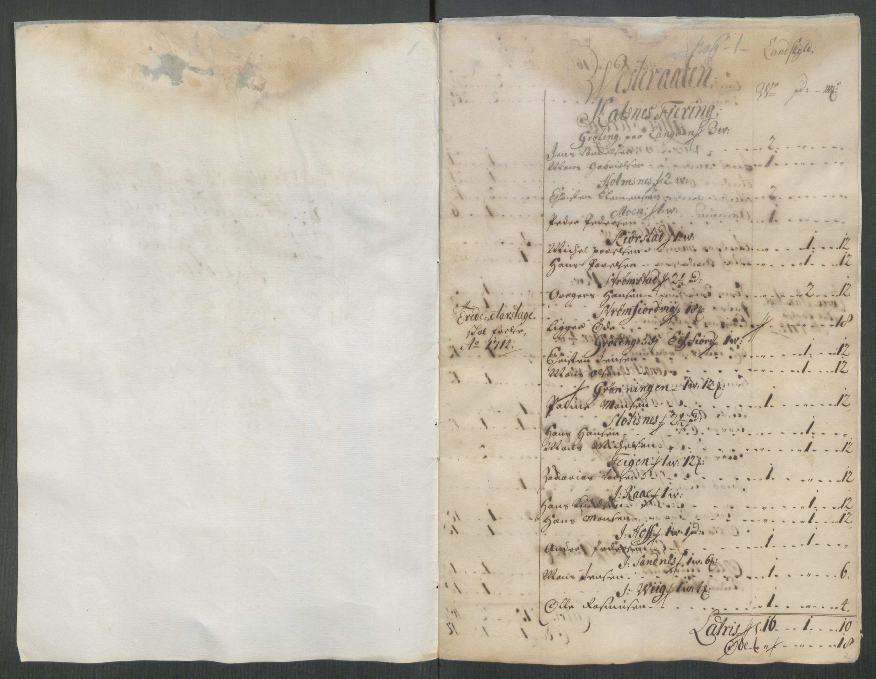 Rentekammeret inntil 1814, Reviderte regnskaper, Fogderegnskap, AV/RA-EA-4092/R67/L4680: Fogderegnskap Vesterålen, Andenes og Lofoten, 1714, s. 152