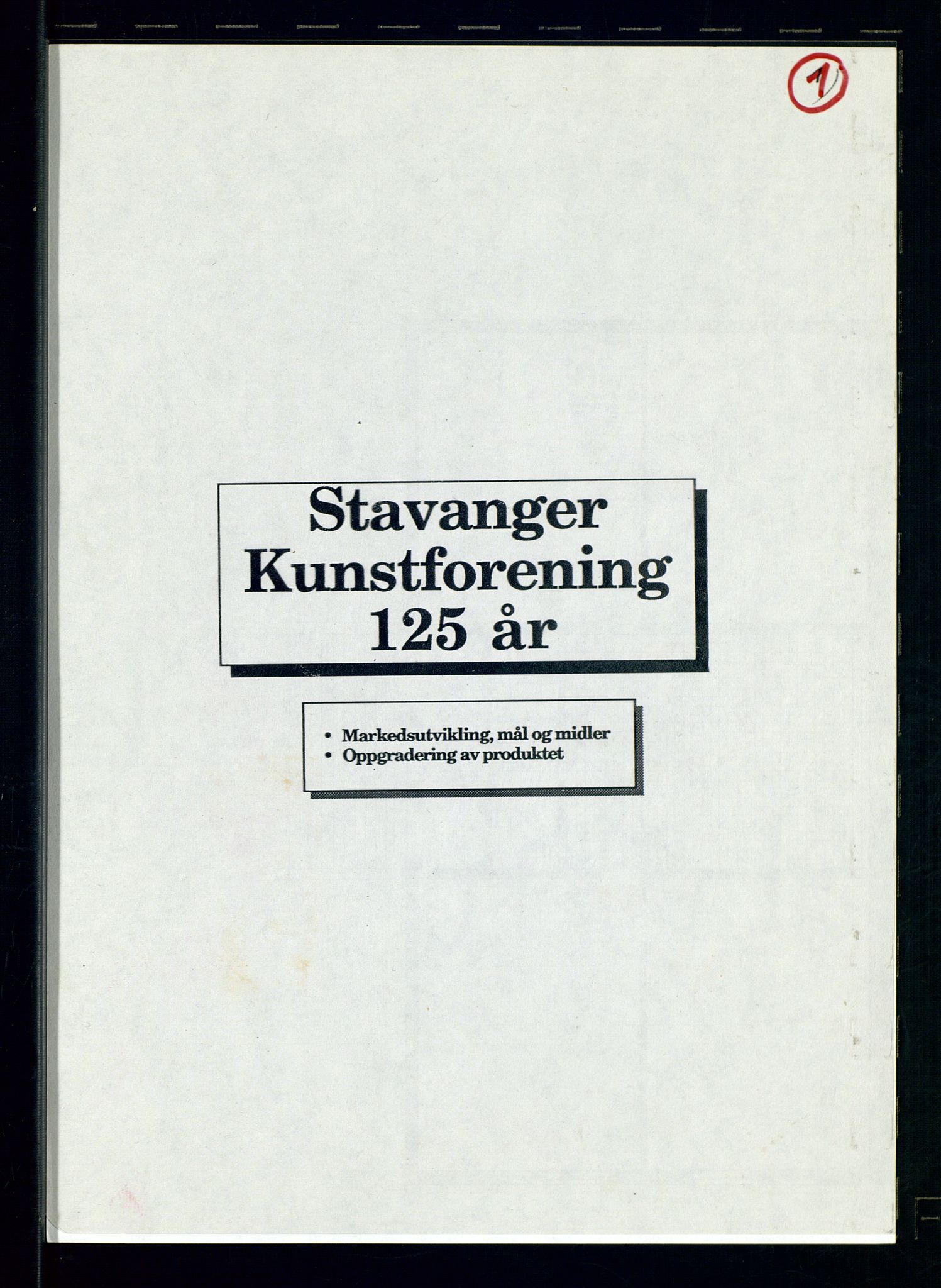 Pa 0481 - Stavanger Kunstforening, AV/SAST-A-100677/A/L0005: Beretninger og styremøtepapirer, 1890-1990