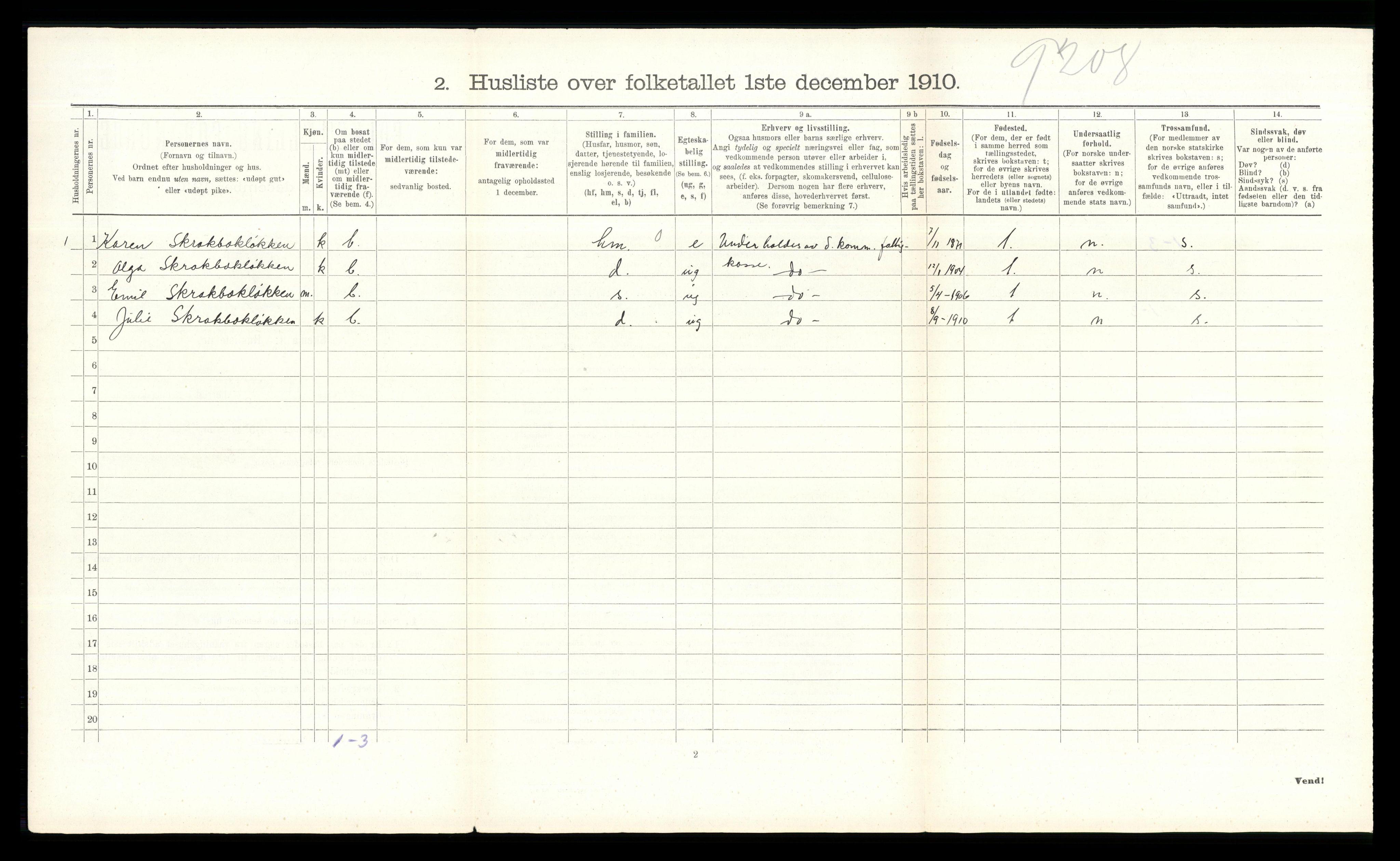 RA, Folketelling 1910 for 0427 Elverum herred, 1910, s. 2386