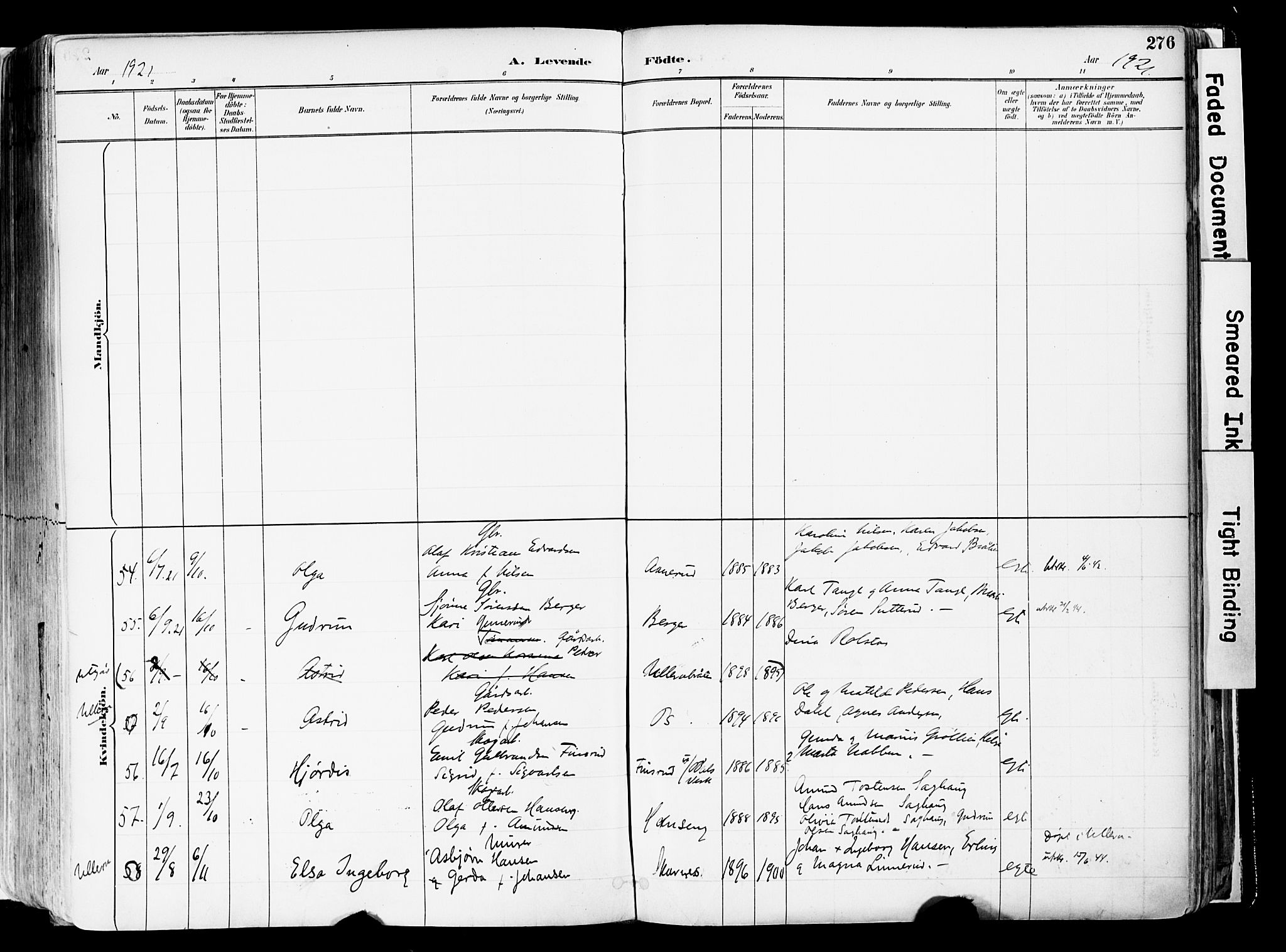 Sør-Odal prestekontor, AV/SAH-PREST-030/H/Ha/Haa/L0006: Ministerialbok nr. 6, 1886-1931, s. 276