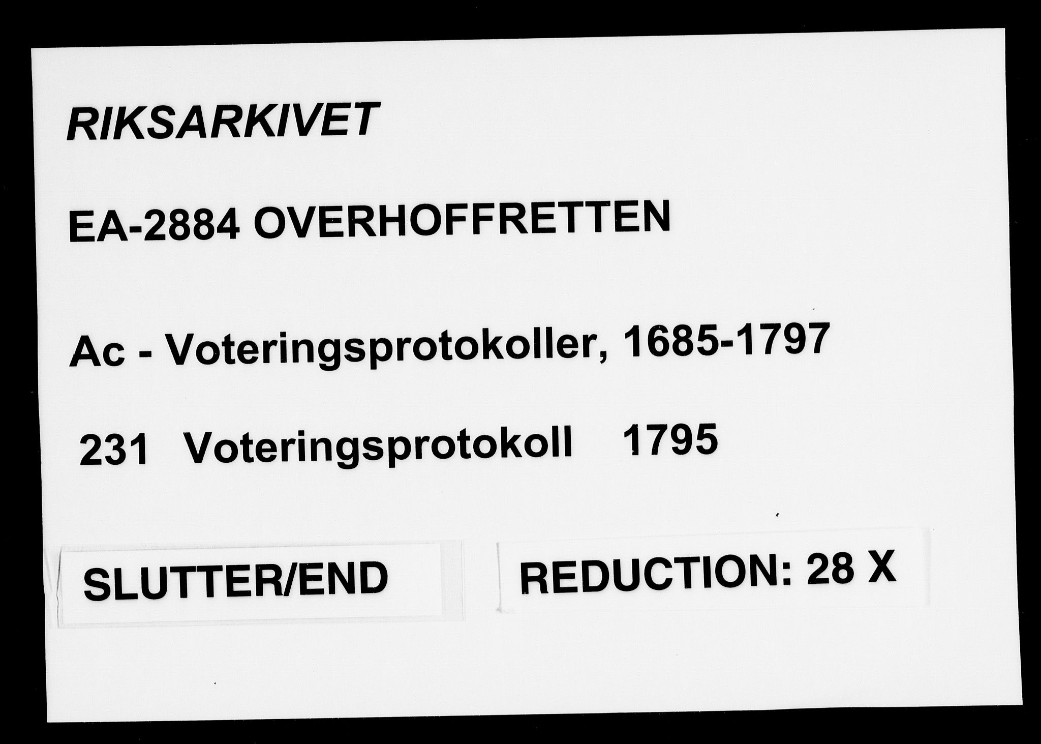 Overhoffretten 1667-1797, AV/RA-EA-2884/Ac/L0231: Voteringsprotokoll, 1795