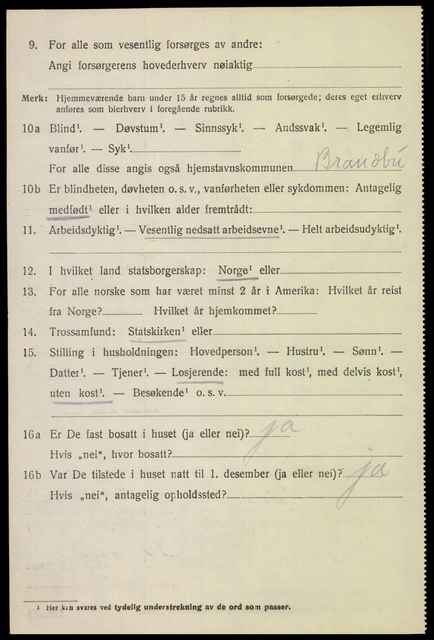 SAH, Folketelling 1920 for 0535 Brandbu herred, 1920, s. 2216
