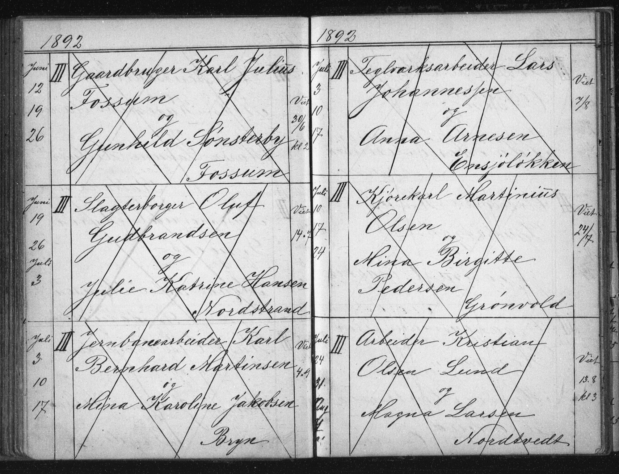 Østre Aker prestekontor Kirkebøker, AV/SAO-A-10840/H/Ha/L0005: Lysningsprotokoll nr. I 5, 1879-1899