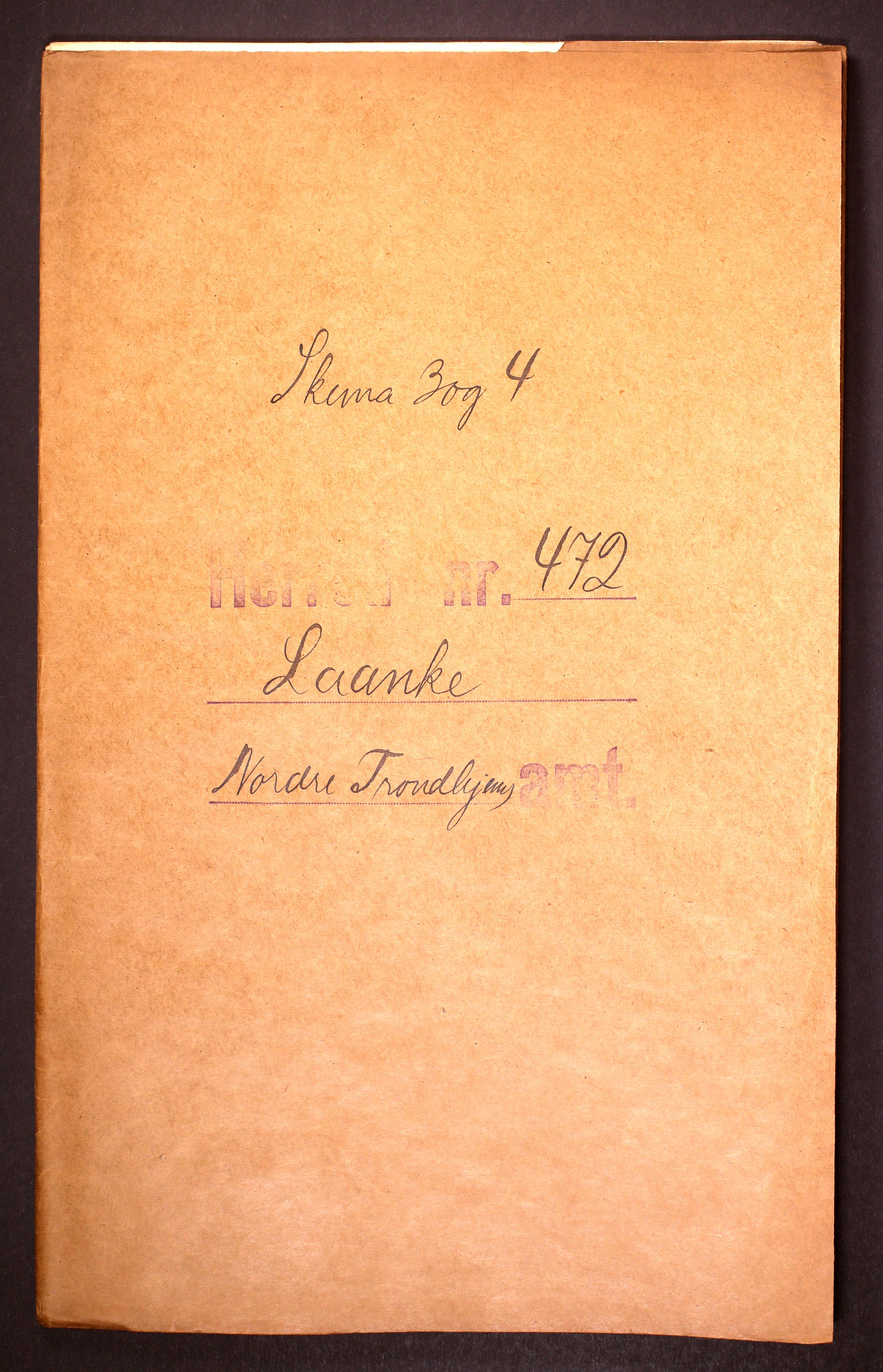 RA, Folketelling 1910 for 1713 Lånke herred, 1910, s. 1