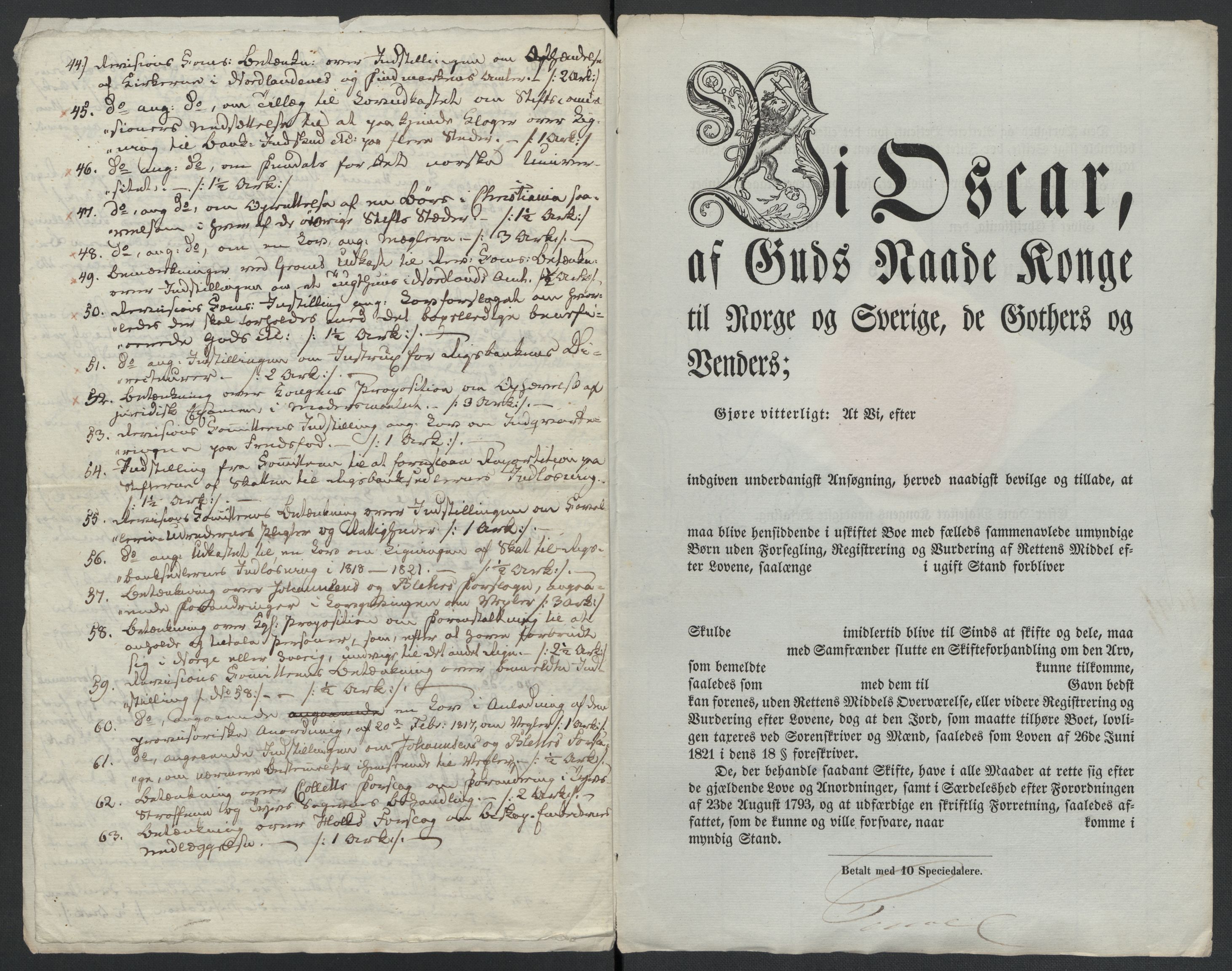 Christie, Wilhelm Frimann Koren, RA/PA-0014/F/L0006: Christies dokumenter fra Stortinget, 1817-1818, s. 255