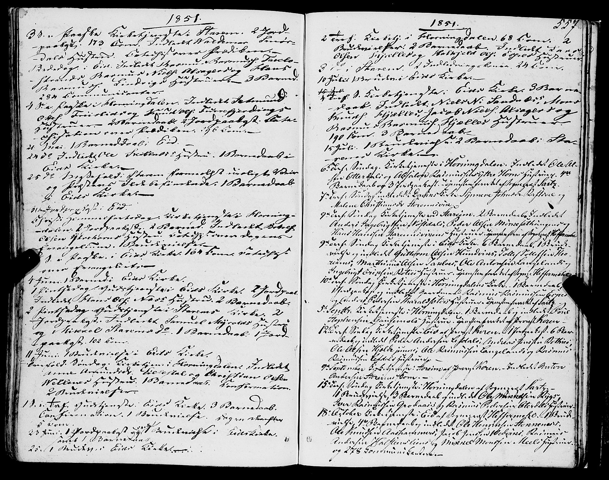 Eid sokneprestembete, AV/SAB-A-82301/H/Haa/Haaa/L0007: Ministerialbok nr. A 7, 1844-1858, s. 557