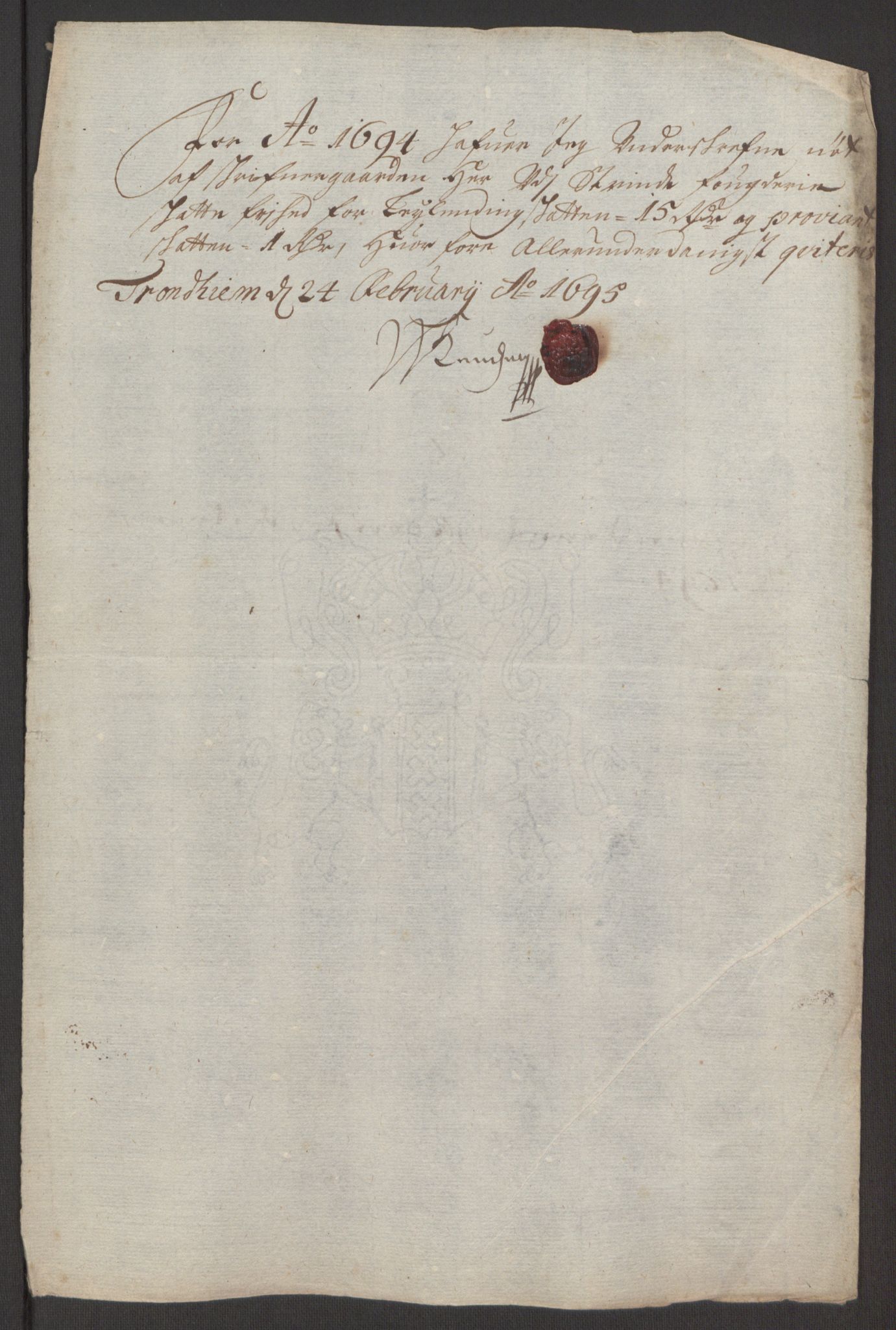 Rentekammeret inntil 1814, Reviderte regnskaper, Fogderegnskap, RA/EA-4092/R61/L4104: Fogderegnskap Strinda og Selbu, 1693-1694, s. 284