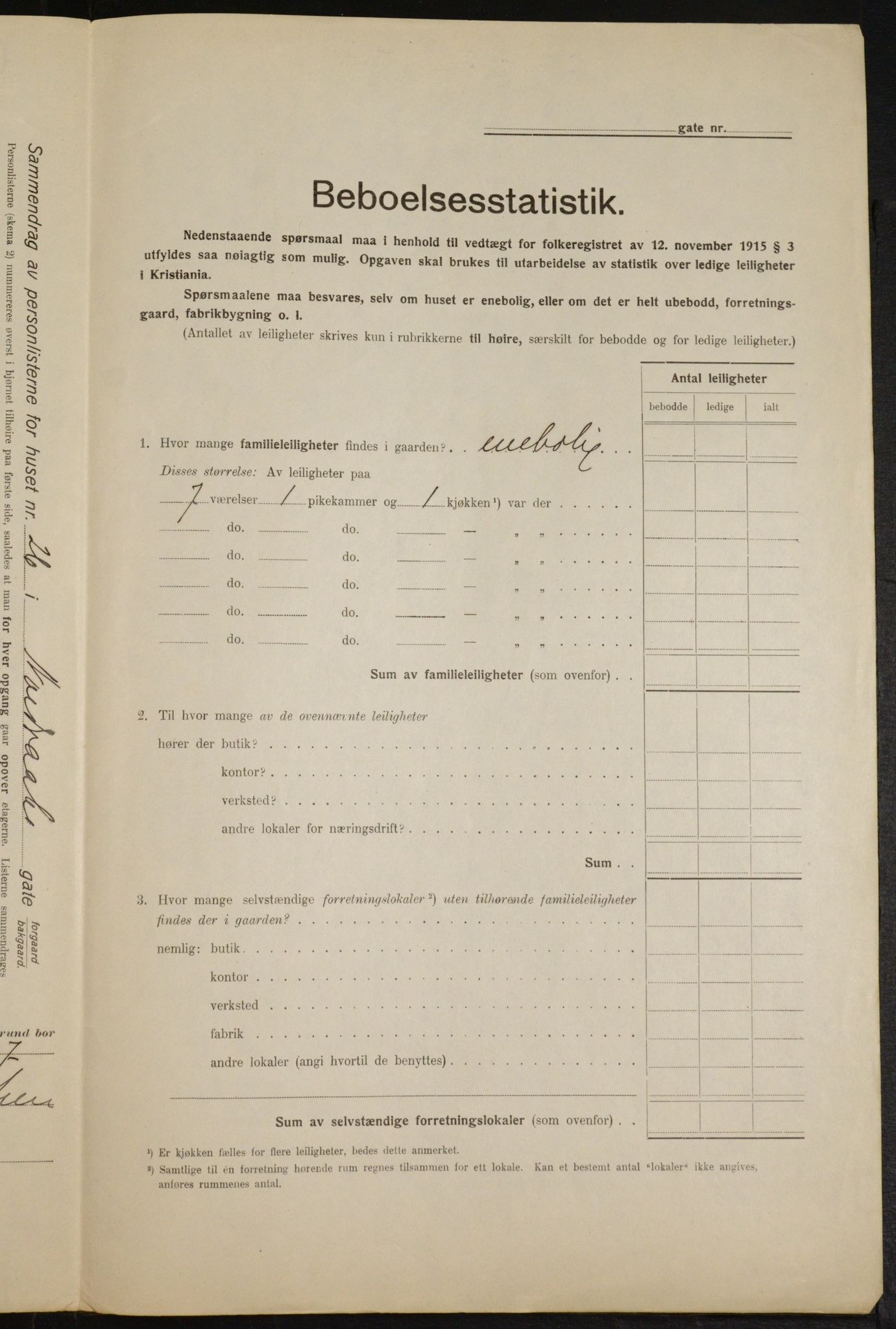 OBA, Kommunal folketelling 1.2.1916 for Kristiania, 1916, s. 75201