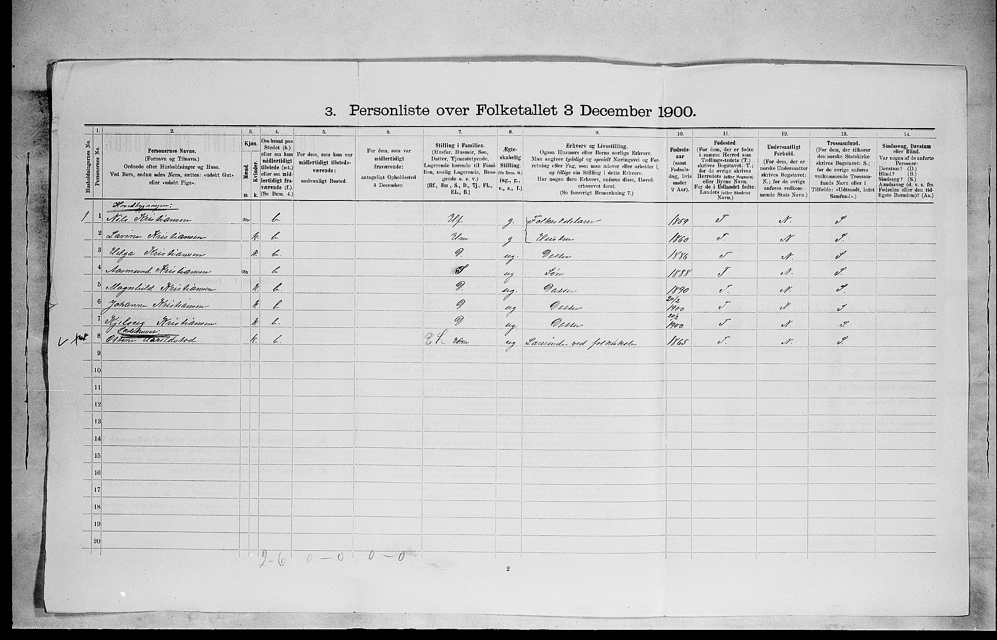 SAH, Folketelling 1900 for 0416 Romedal herred, 1900, s. 302