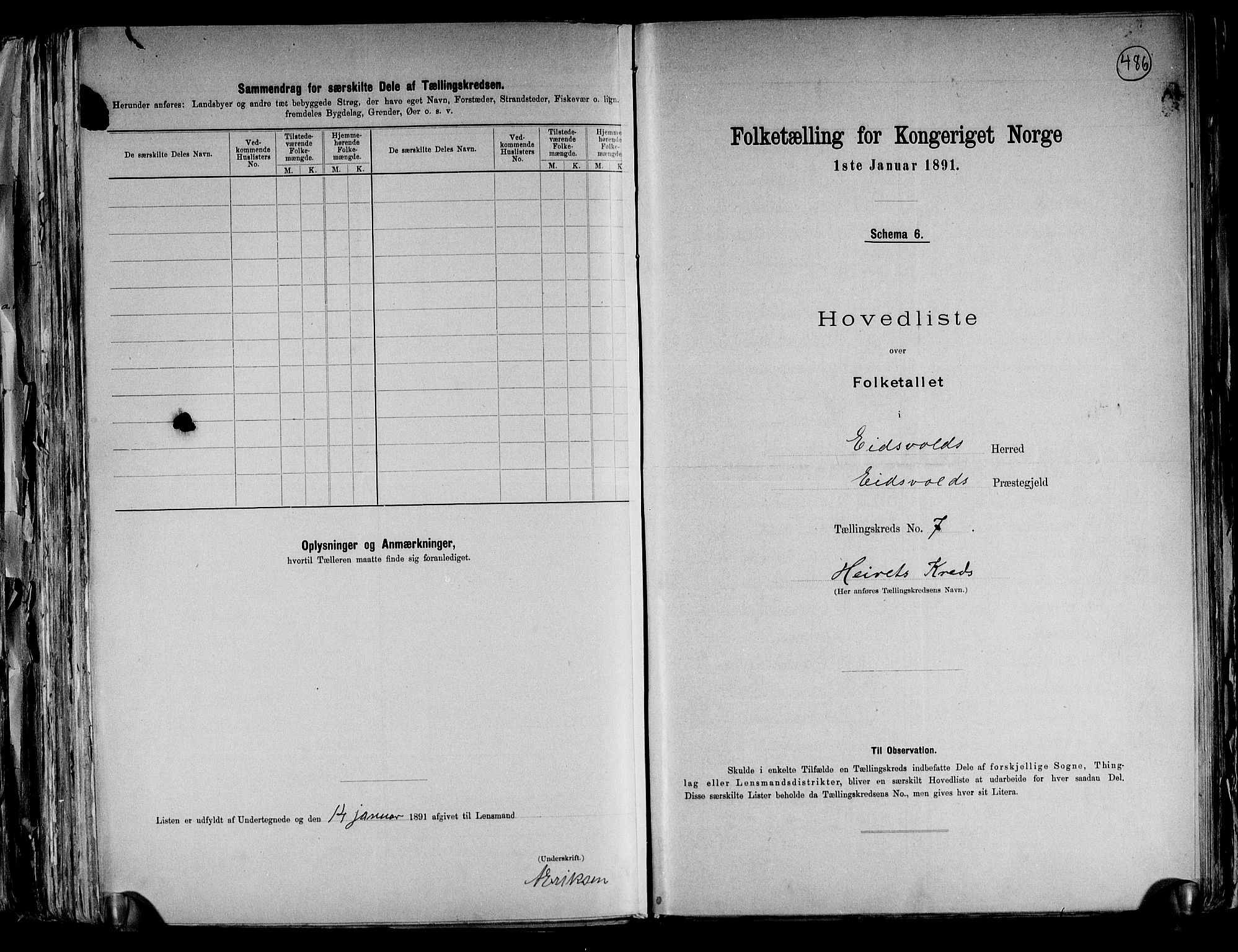 RA, Folketelling 1891 for 0237 Eidsvoll herred, 1891, s. 23