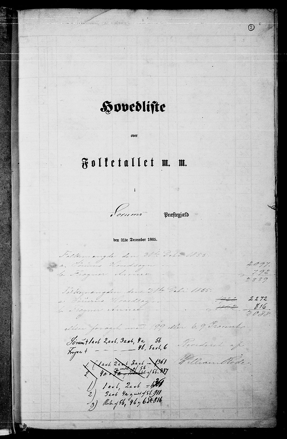 RA, Folketelling 1865 for 0226P Sørum prestegjeld, 1865, s. 5