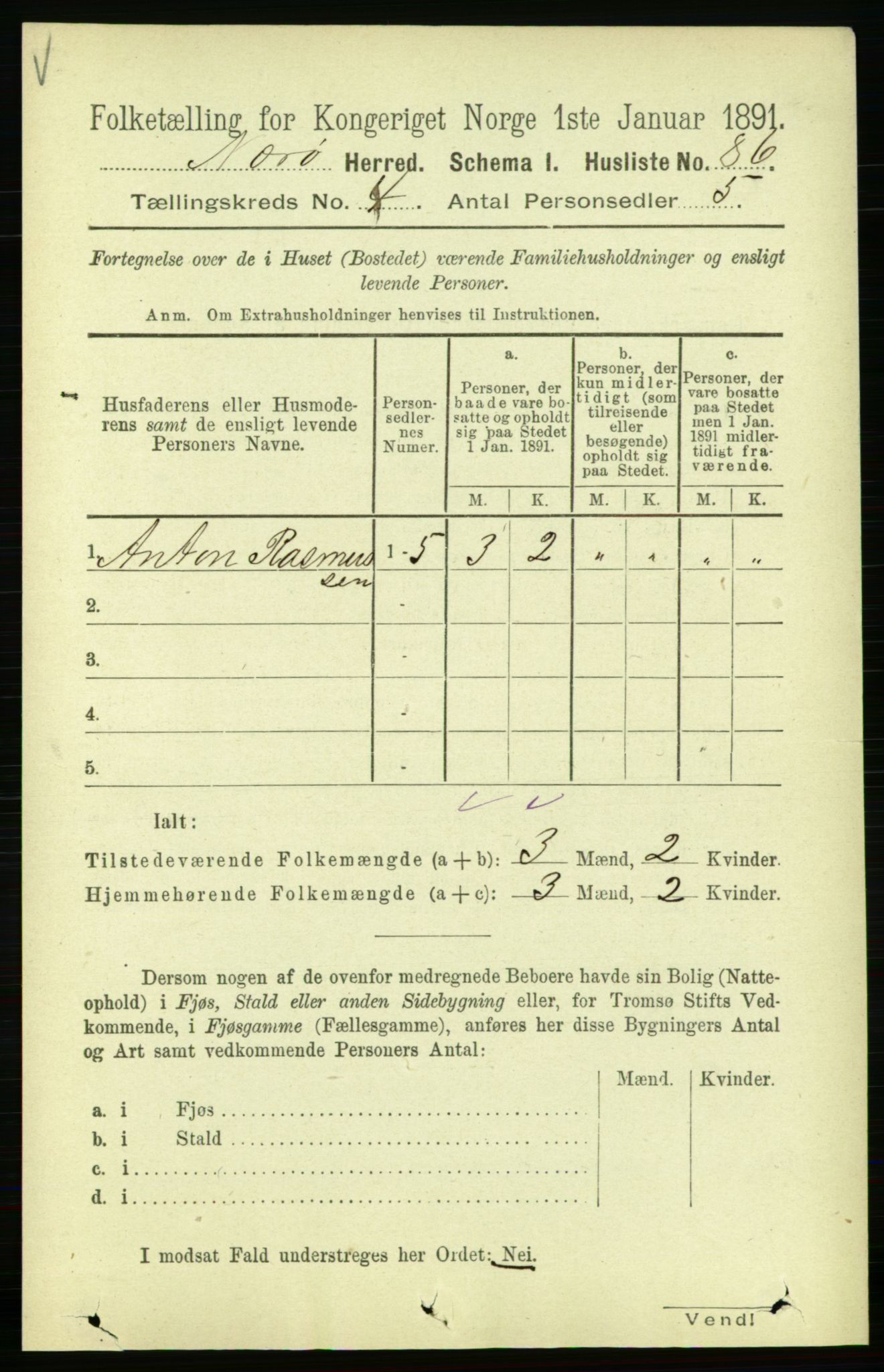 RA, Folketelling 1891 for 1751 Nærøy herred, 1891, s. 1867