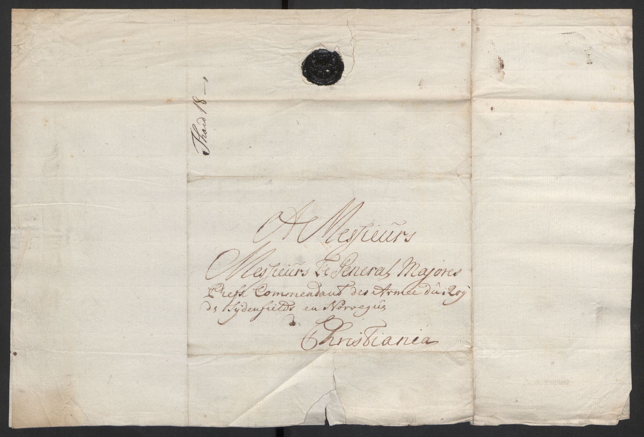 Kommanderende general (KG I) med Det norske krigsdirektorium, AV/RA-EA-5419/D/L0153: Fredriksten festning: Brev, inventarfortegnelser og regnskapsekstrakter, 1724-1729, s. 88