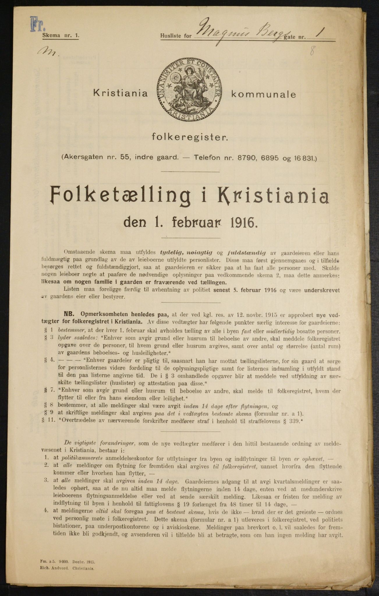 OBA, Kommunal folketelling 1.2.1916 for Kristiania, 1916, s. 60380