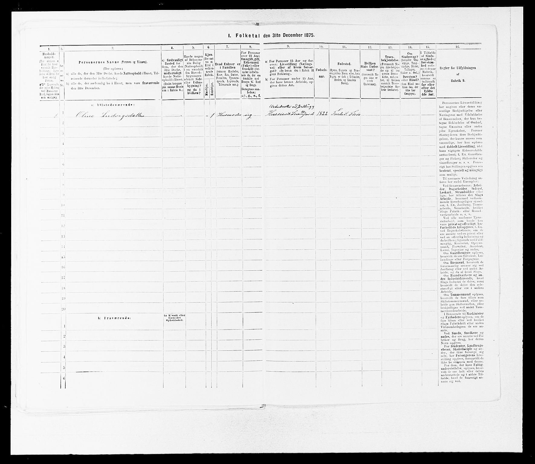 SAB, Folketelling 1875 for 1432P Førde prestegjeld, 1875, s. 194