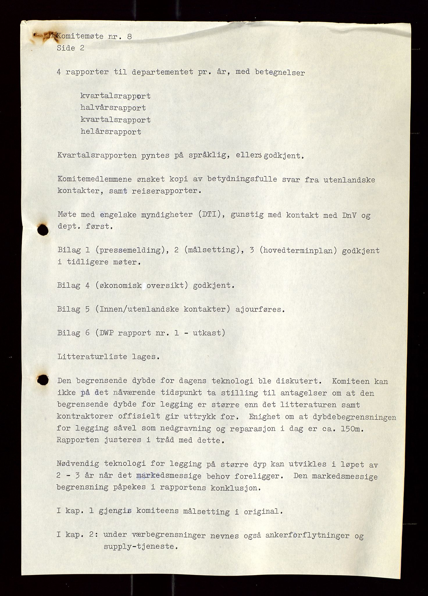 Industridepartementet, Oljekontoret, AV/SAST-A-101348/Di/L0004: DWP, møter, komite`møter, 761 forskning/teknologi, 1972-1975, s. 251