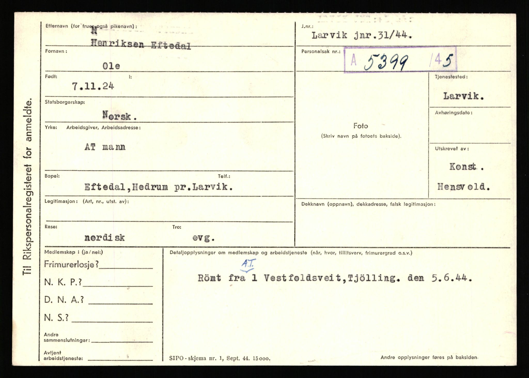 Statspolitiet - Hovedkontoret / Osloavdelingen, AV/RA-S-1329/C/Ca/L0003: Brechan - Eichinger	, 1943-1945, s. 4776