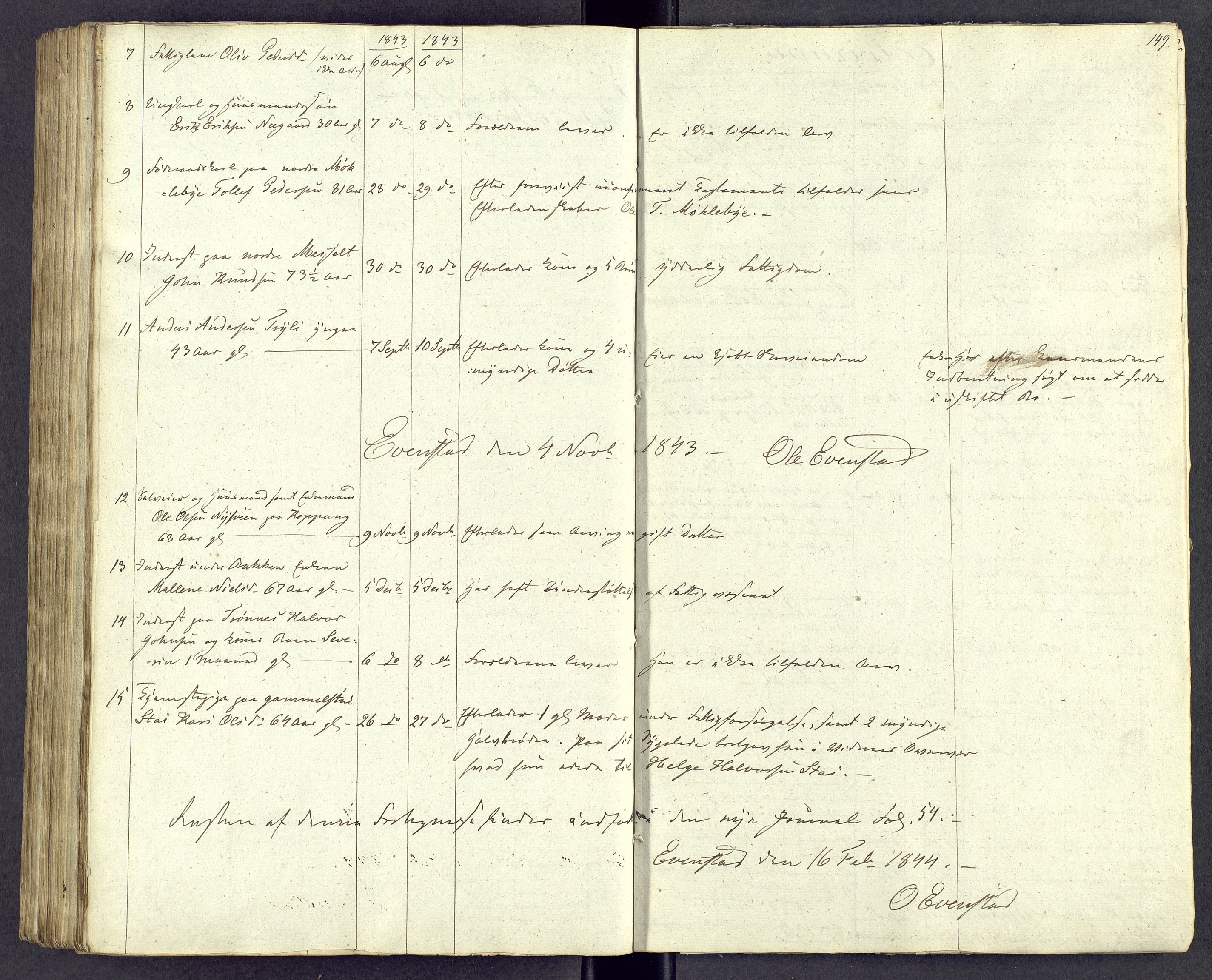 Østerdalen sorenskriveri, AV/SAH-TING-032/J/Jd/L0004: Dødsfallsjournal, 1834-1843, s. 149