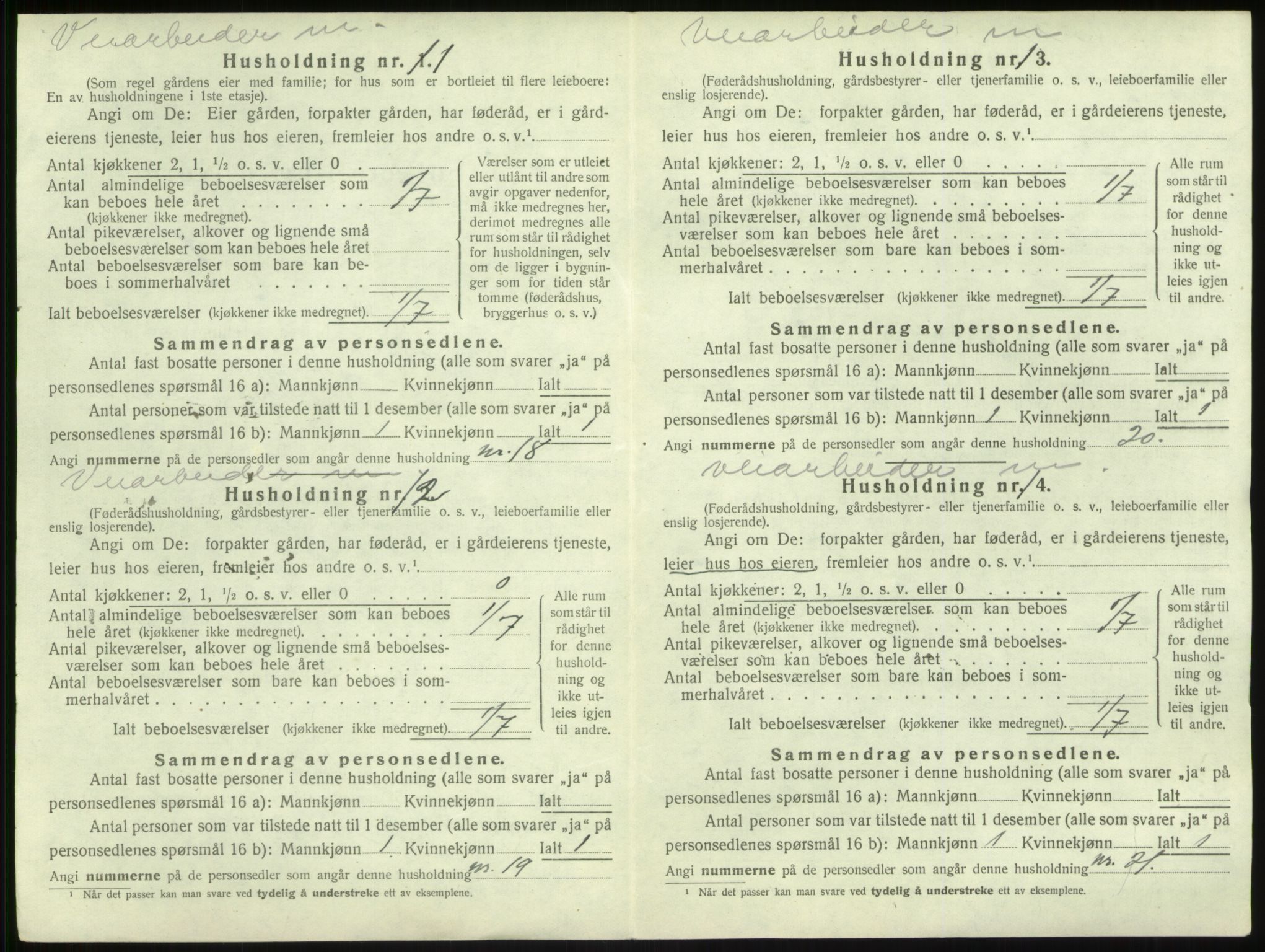 SAB, Folketelling 1920 for 1413 Hyllestad herred, 1920, s. 787
