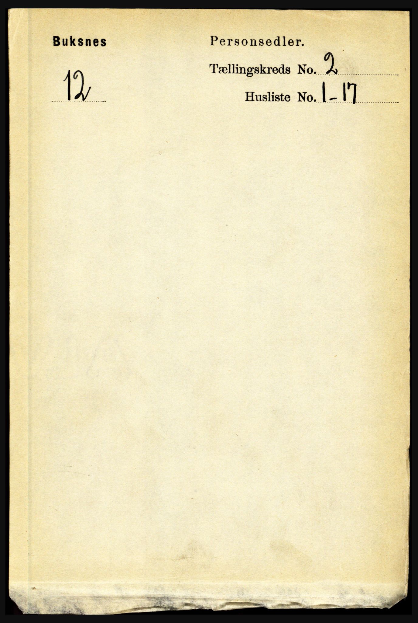 RA, Folketelling 1891 for 1860 Buksnes herred, 1891, s. 1593