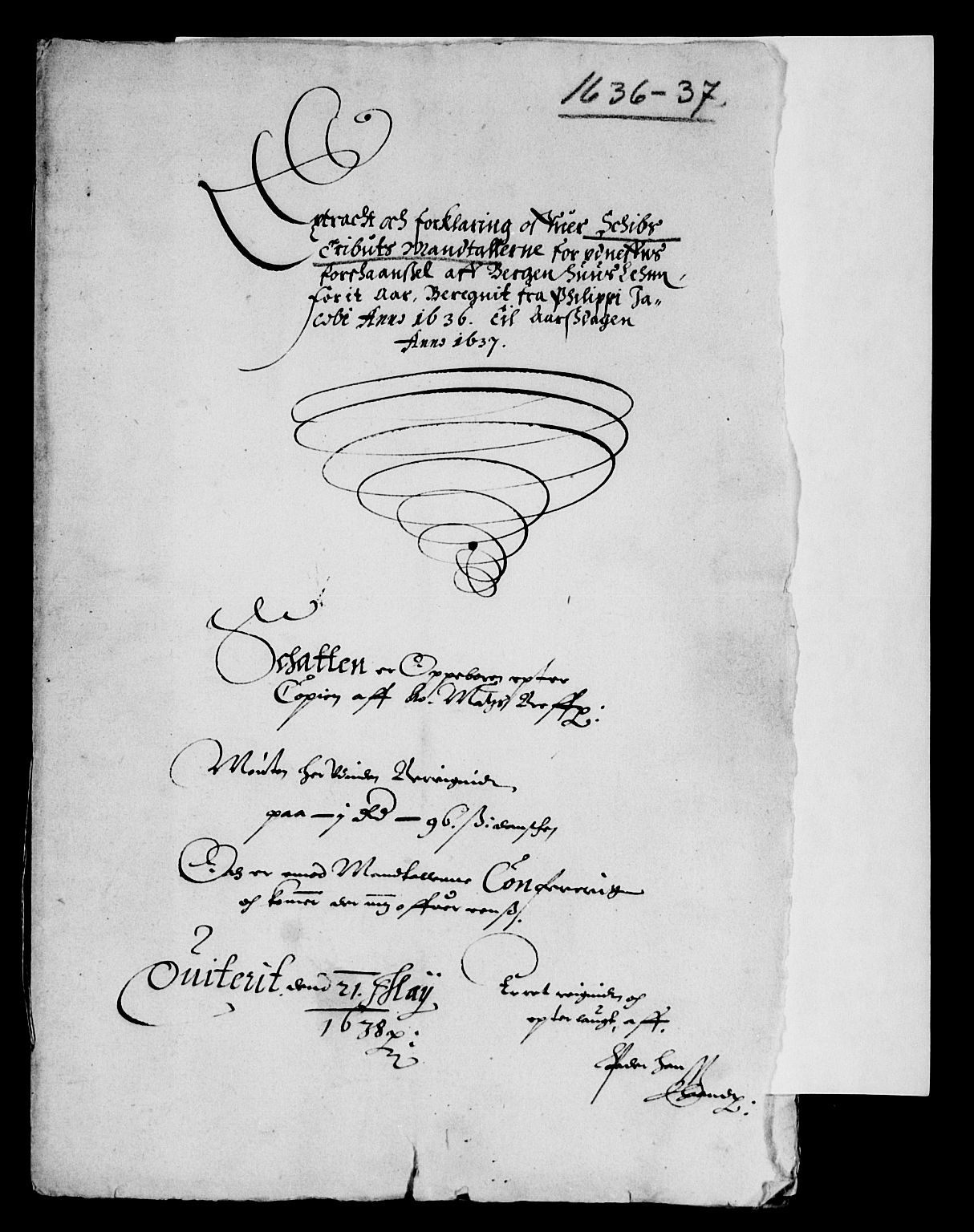 Rentekammeret inntil 1814, Reviderte regnskaper, Lensregnskaper, AV/RA-EA-5023/R/Rb/Rbt/L0076: Bergenhus len, 1633-1638