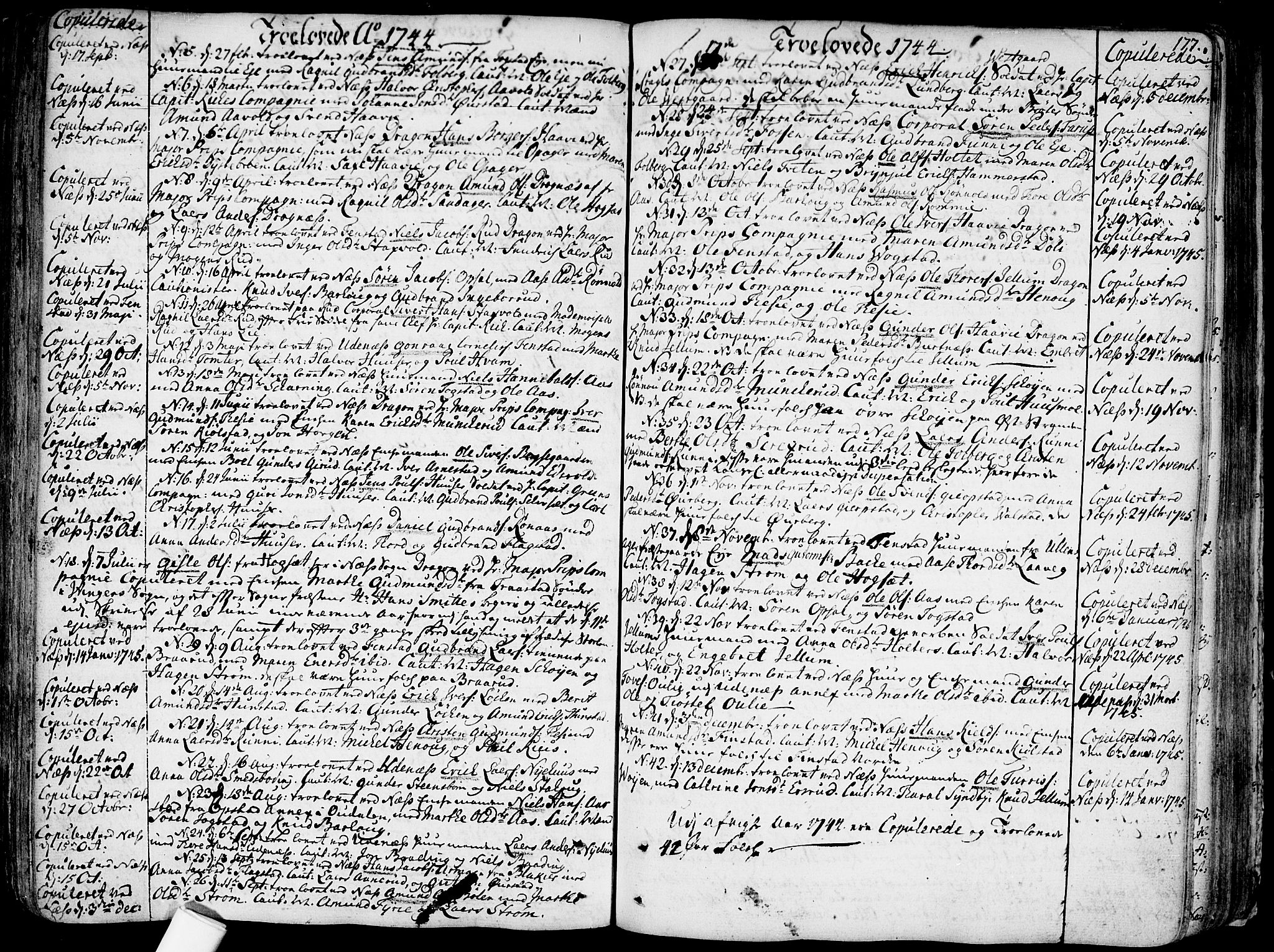 Nes prestekontor Kirkebøker, AV/SAO-A-10410/F/Fa/L0003: Ministerialbok nr. I 3, 1734-1781, s. 177